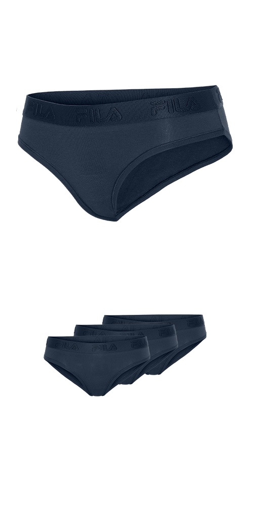 Fila Slip 3er Pack, Baumwollmix, elastisch, Logobund