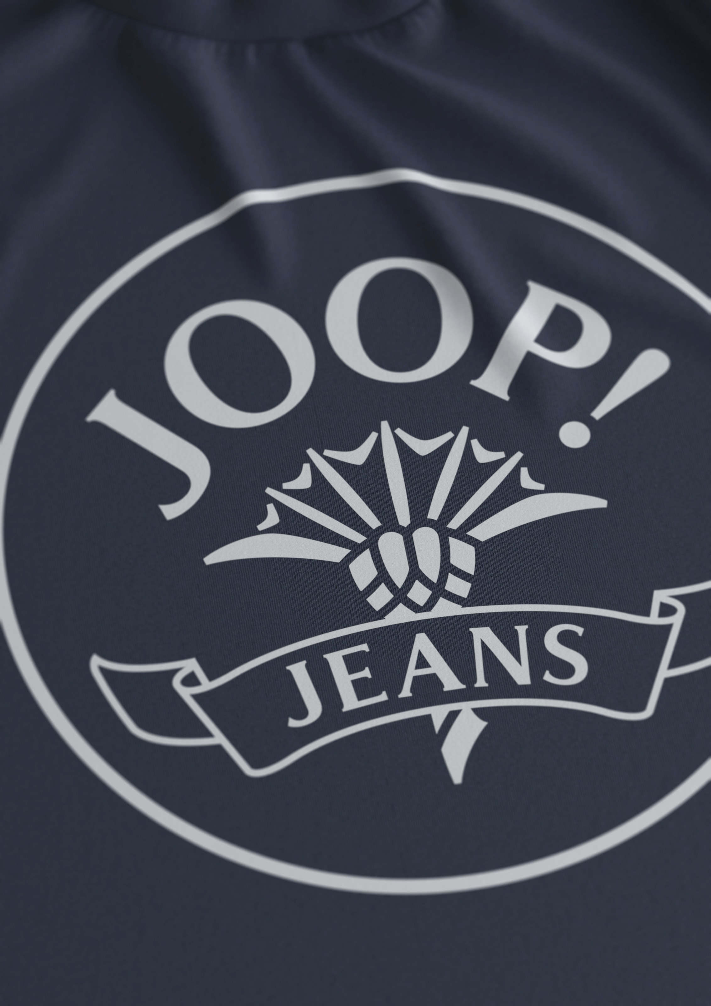Joop Jeans Kurzarmshirt, Mit Logoprint in Kontrastfarbe