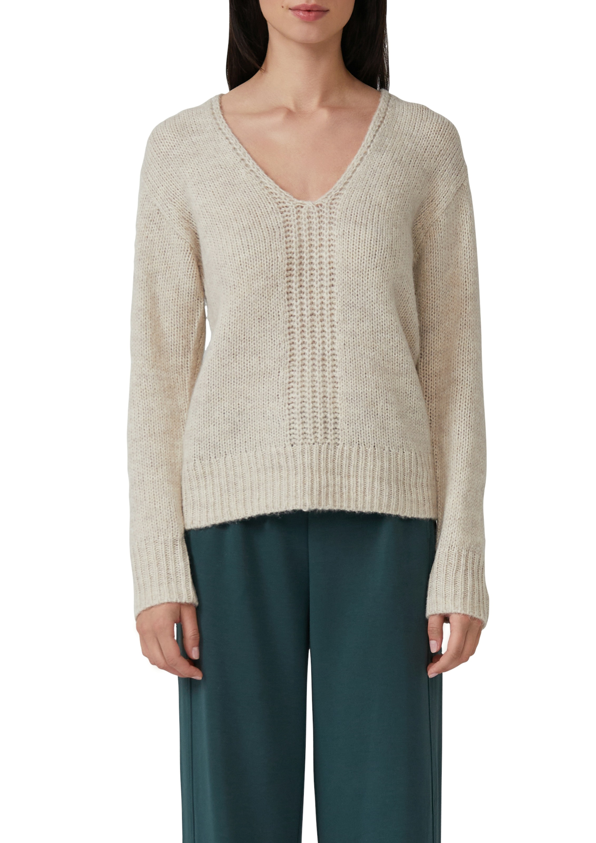 s.Oliver Strickpullover mit V-Ausschnitt