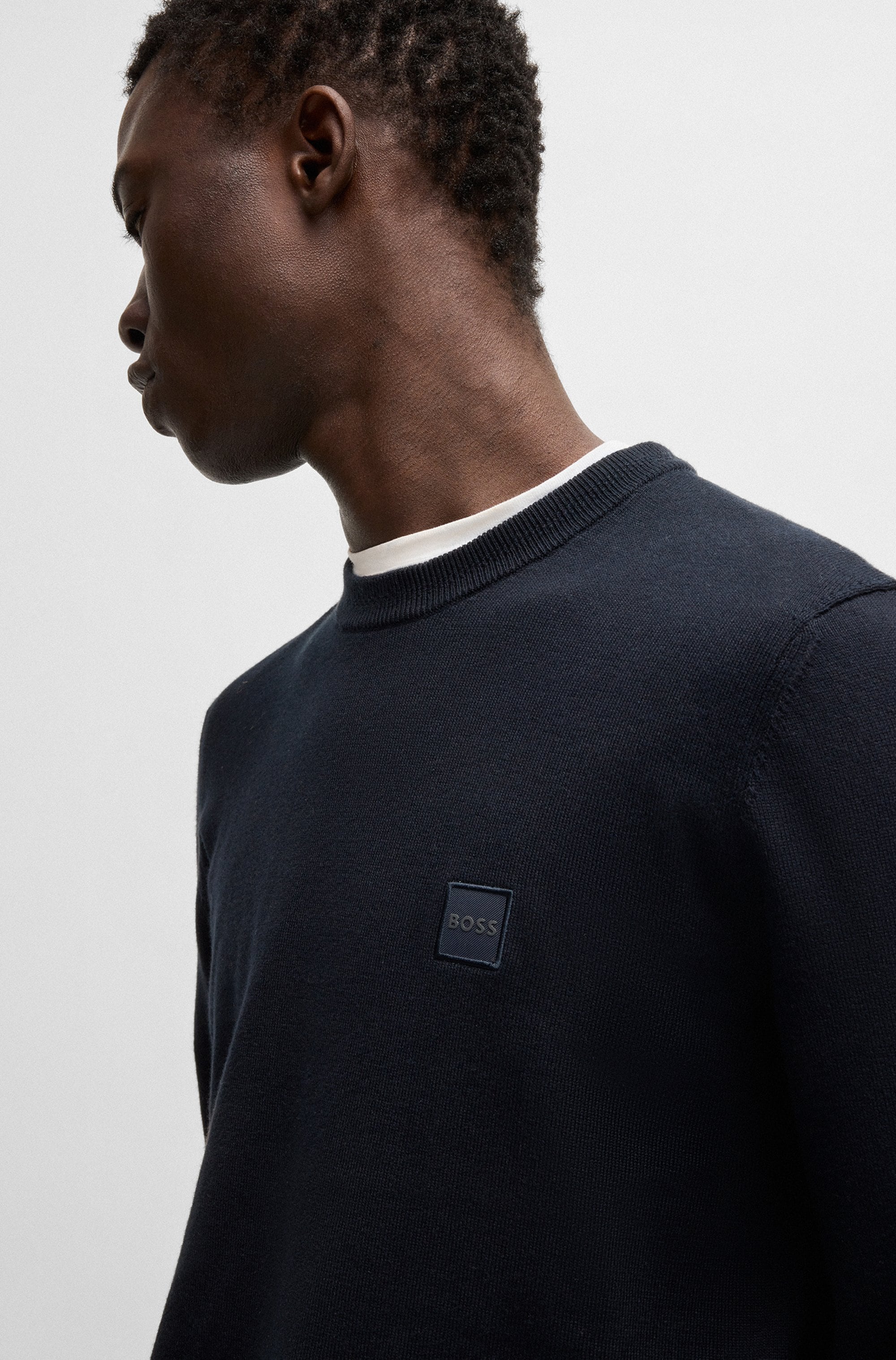 BOSS ORANGE Strickpullover »Kanovano«, mit Rundhalsausschnitt