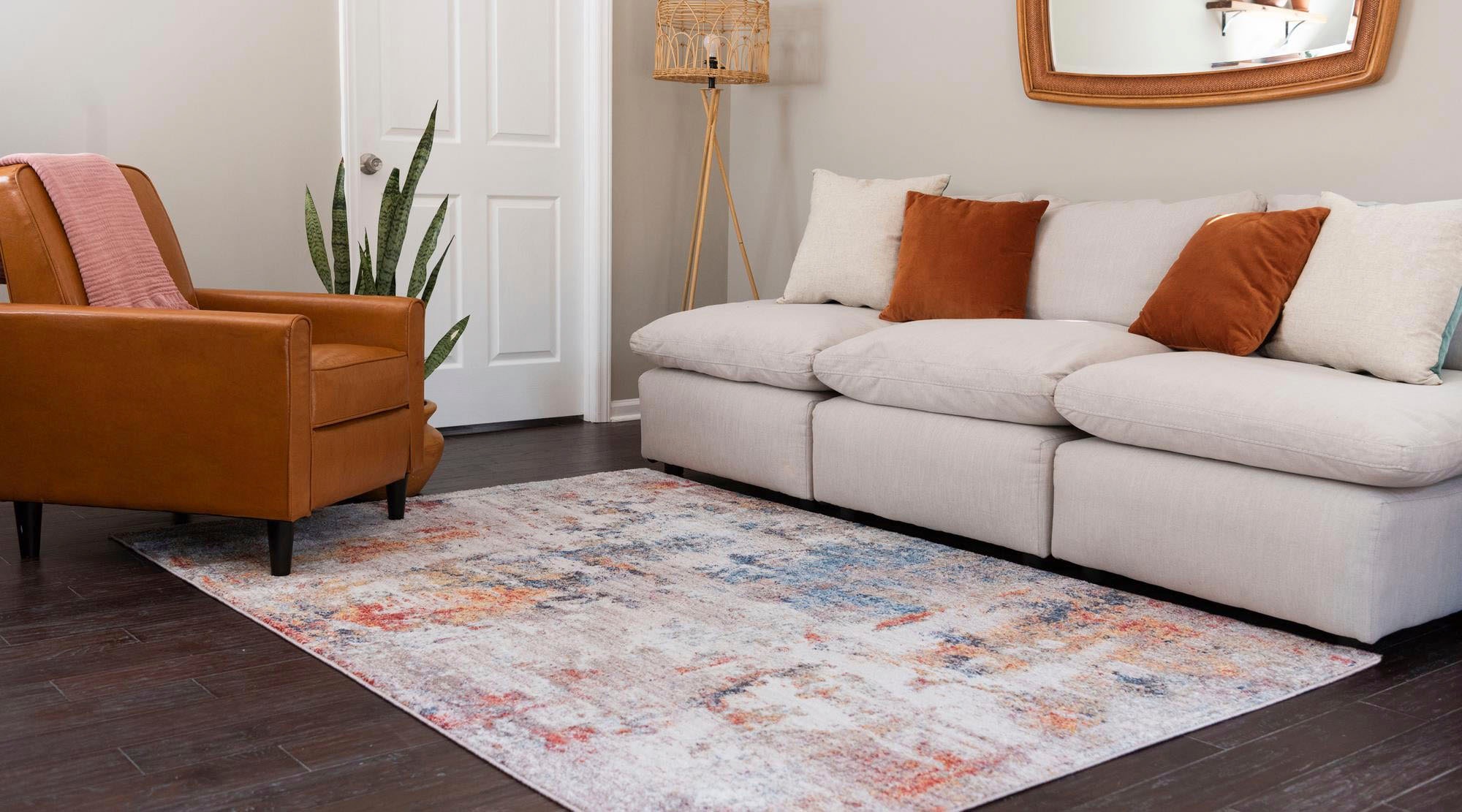 Myflair Möbel & Accessoires Teppich »Coloured«, rechteckig, 8 mm Höhe, Kurzflor, gewebt, modernes Design, ideal im Wohnzimmer & Schlafzimmer