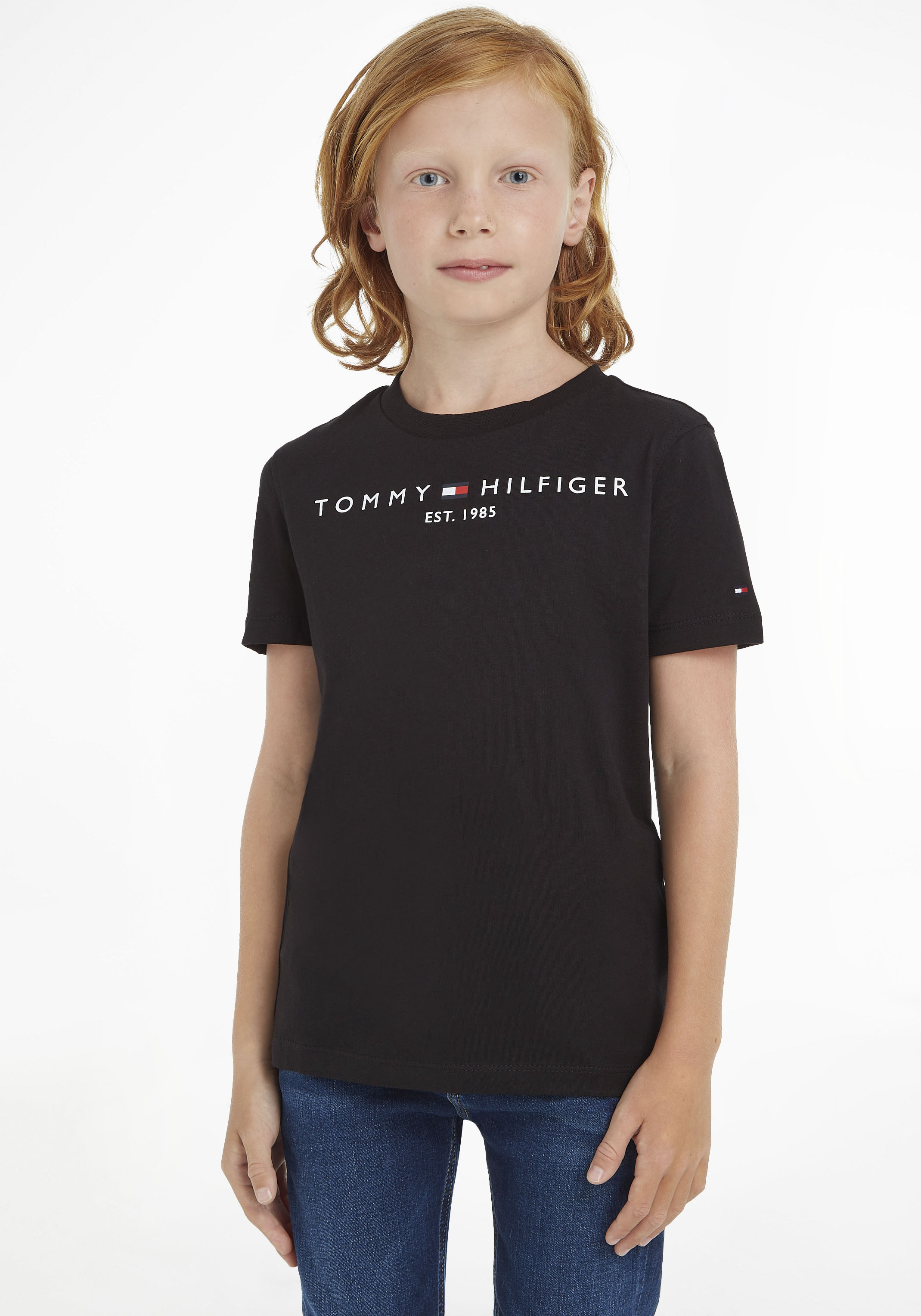 | günstig Tommy »BOYS T-Shirt BASIC CN ✵ Kids Kinder Hilfiger Junior Jungen ordern Jelmoli-Versand KNIT«, MiniMe,für