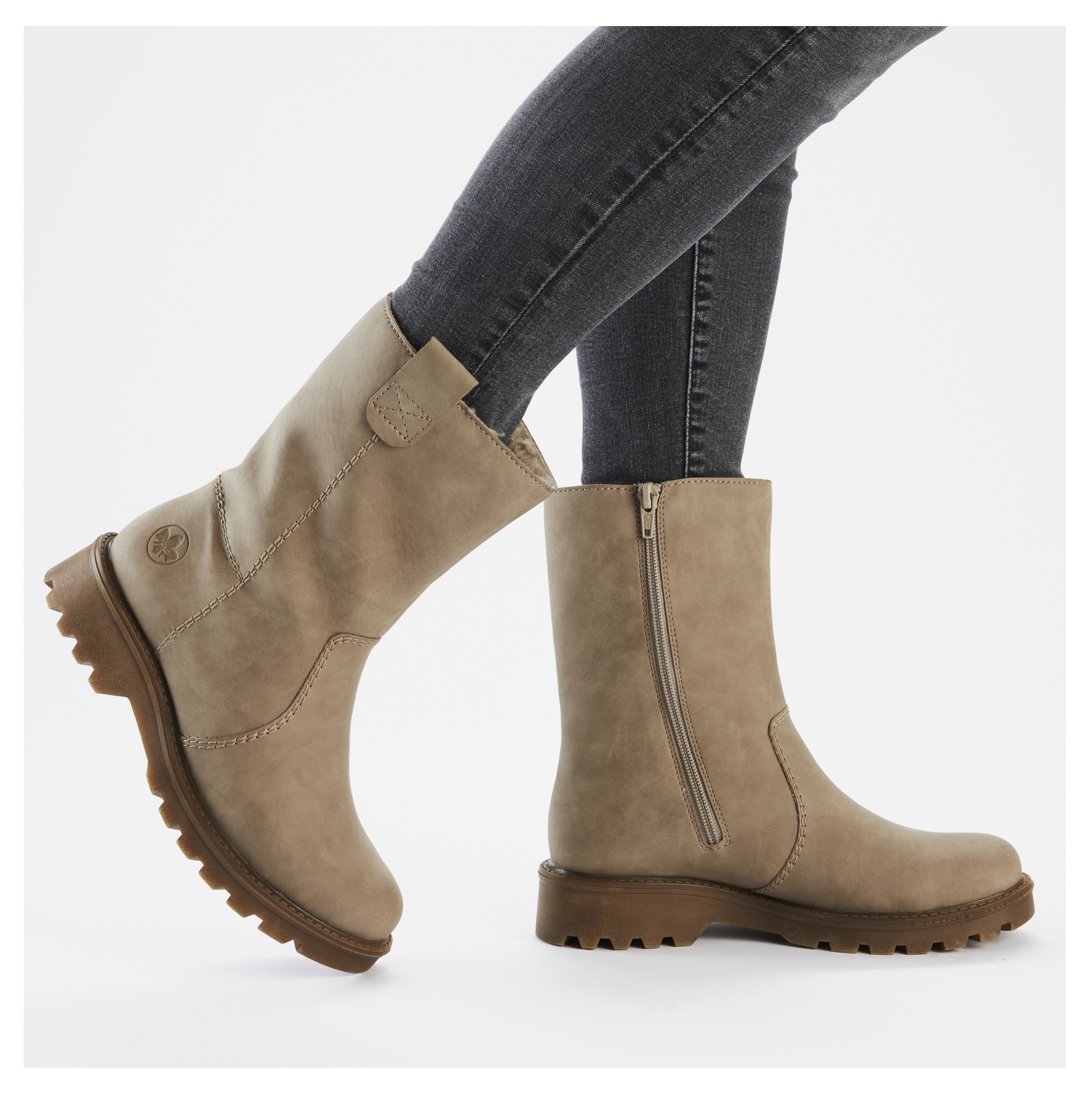 Rieker Winterstiefelette, Winterboots, Profilsohle, mit Innenreissverschluss