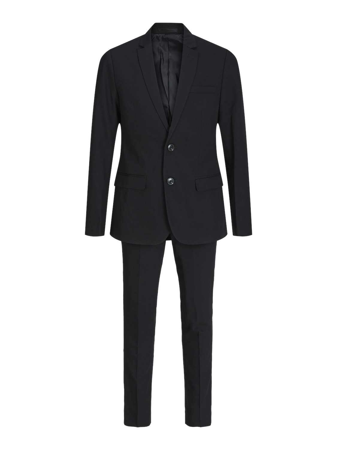 Jack & Jones Junior Kinderanzug »JPRSOLAR elastisch und pflegeleicht für besondere Anlässe«, (Set, 2 tlg.), slim fit, unifarben, modisch, slim fit, Web, Reverskragen