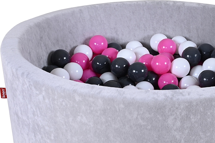 Knorrtoys® Bällebad »Soft, Grey«, mit 300 Bällen creme/Grey/rose; Made in Europe