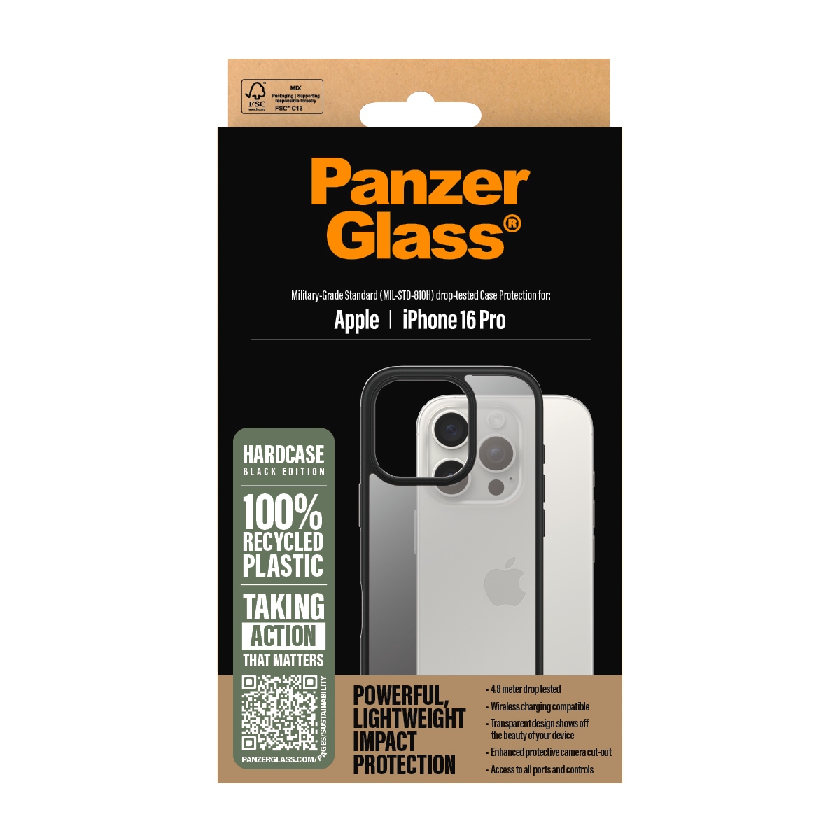 CARE by PanzerGlass Handyhülle »HardCase für Apple iPhone 16 Pro«, Backcover, Schutzhülle, Handyschutzhülle, Case, Schutzcase, stossfest
