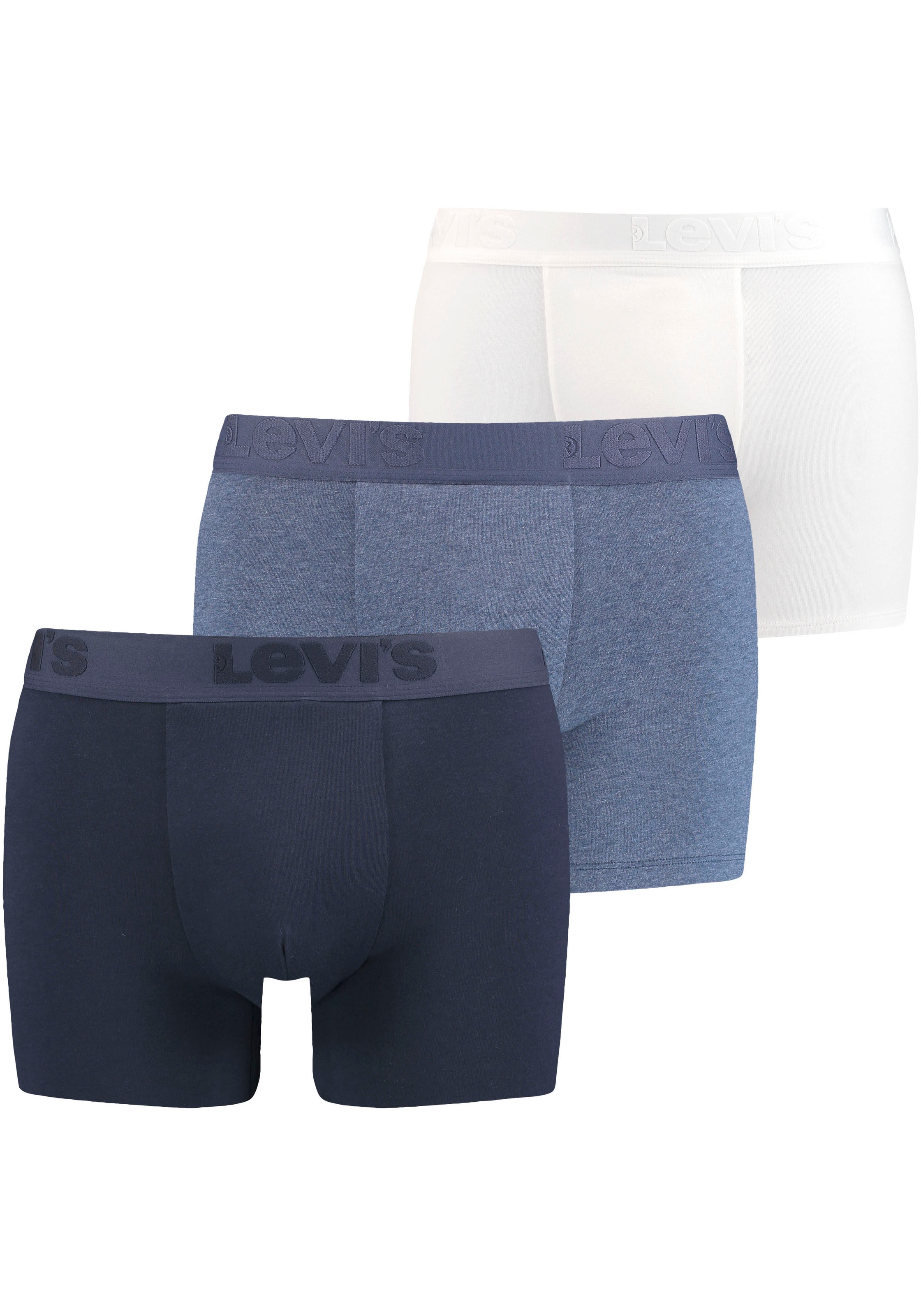 Levi's® Boxershorts »LEVIS MEN PREMIUM BOXER BRIEF 3P« 3er Pack, mit breitem Logobund