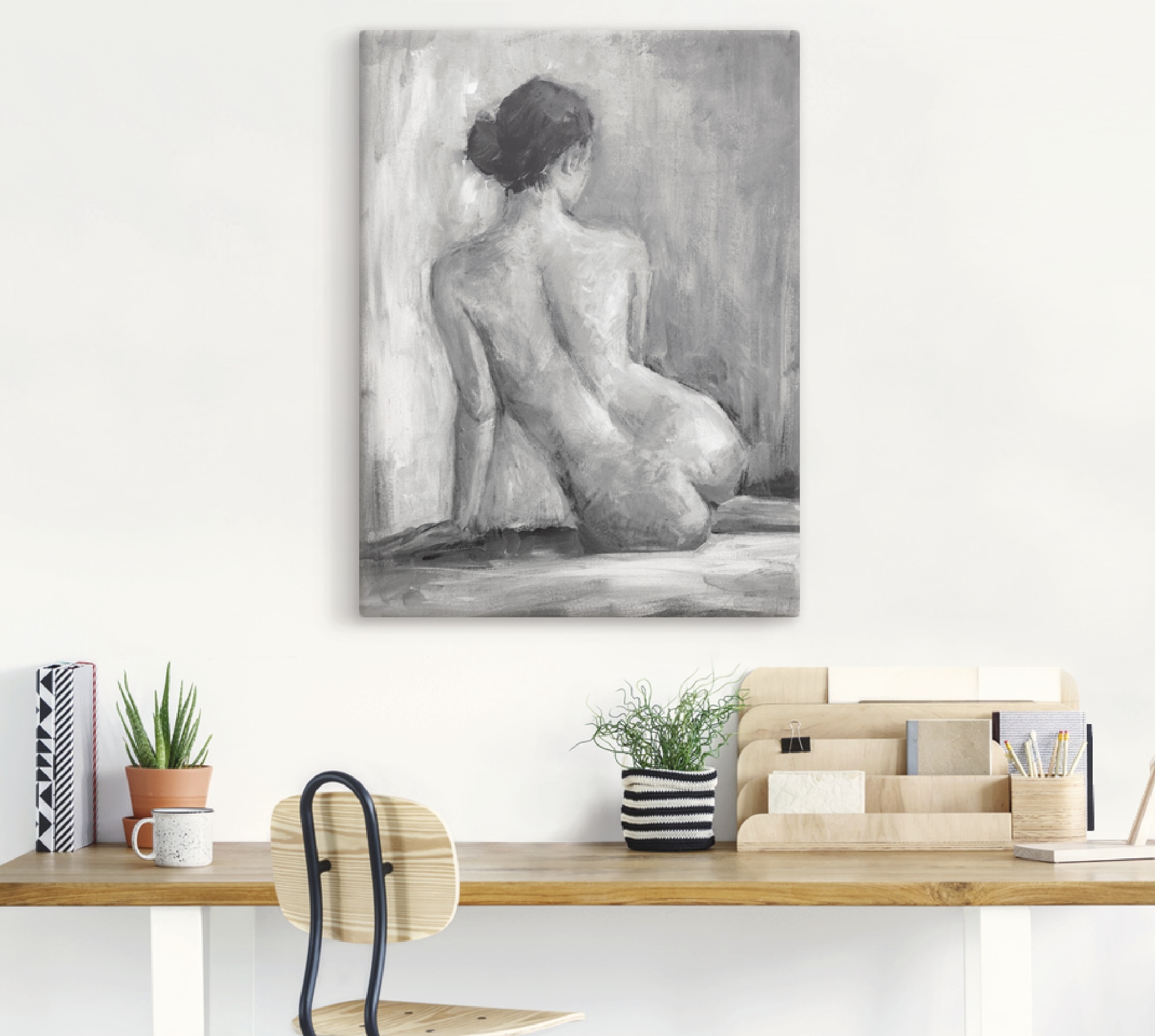 Artland Wandbild »Figur in schwarz & weiss I«, Frau, (1 St.), als Alubild, Outdoorbild, Leinwandbild, Poster, Wandaufkleber