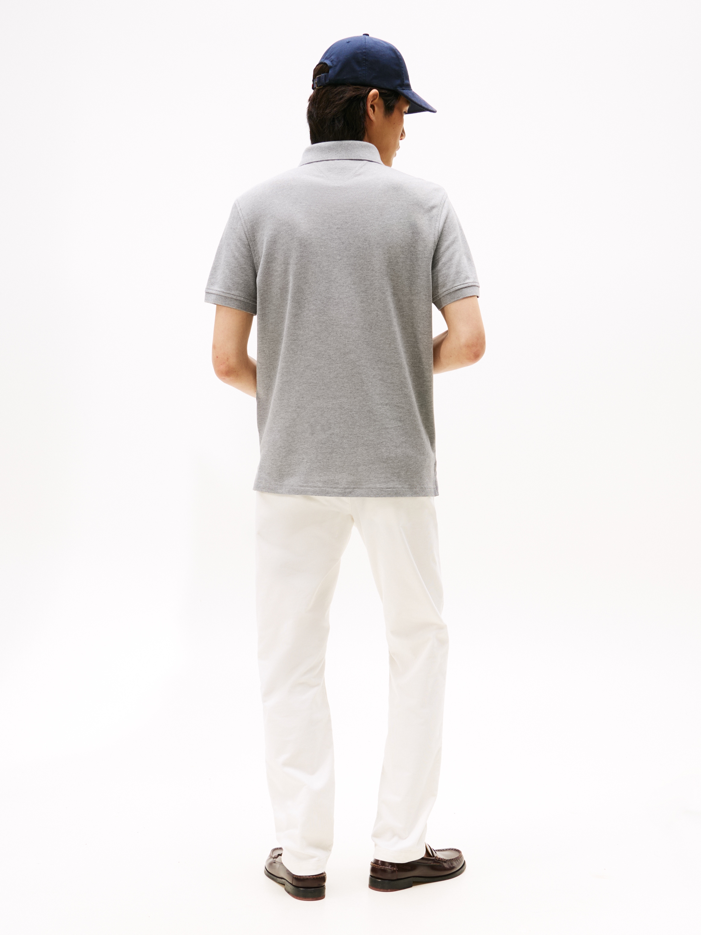Tommy Hilfiger Poloshirt »1985 REGULAR POLO mit Kontraststreifen und Knopfleiste«, unifarben, sportlich, regular fit, Baumwollmix, Polokragen