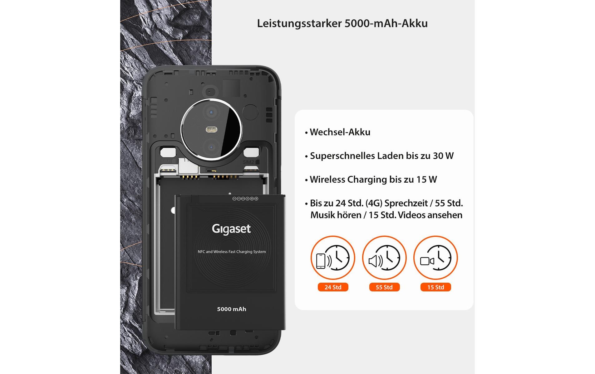Gigaset Smartphone »128 GB Titanium«, Schwarz