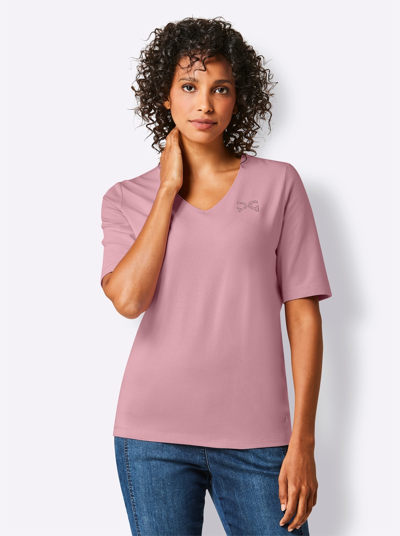 CREATION L PREMIUM V-Shirt »Pima-Baumwoll-Shirt« 1 Stk.