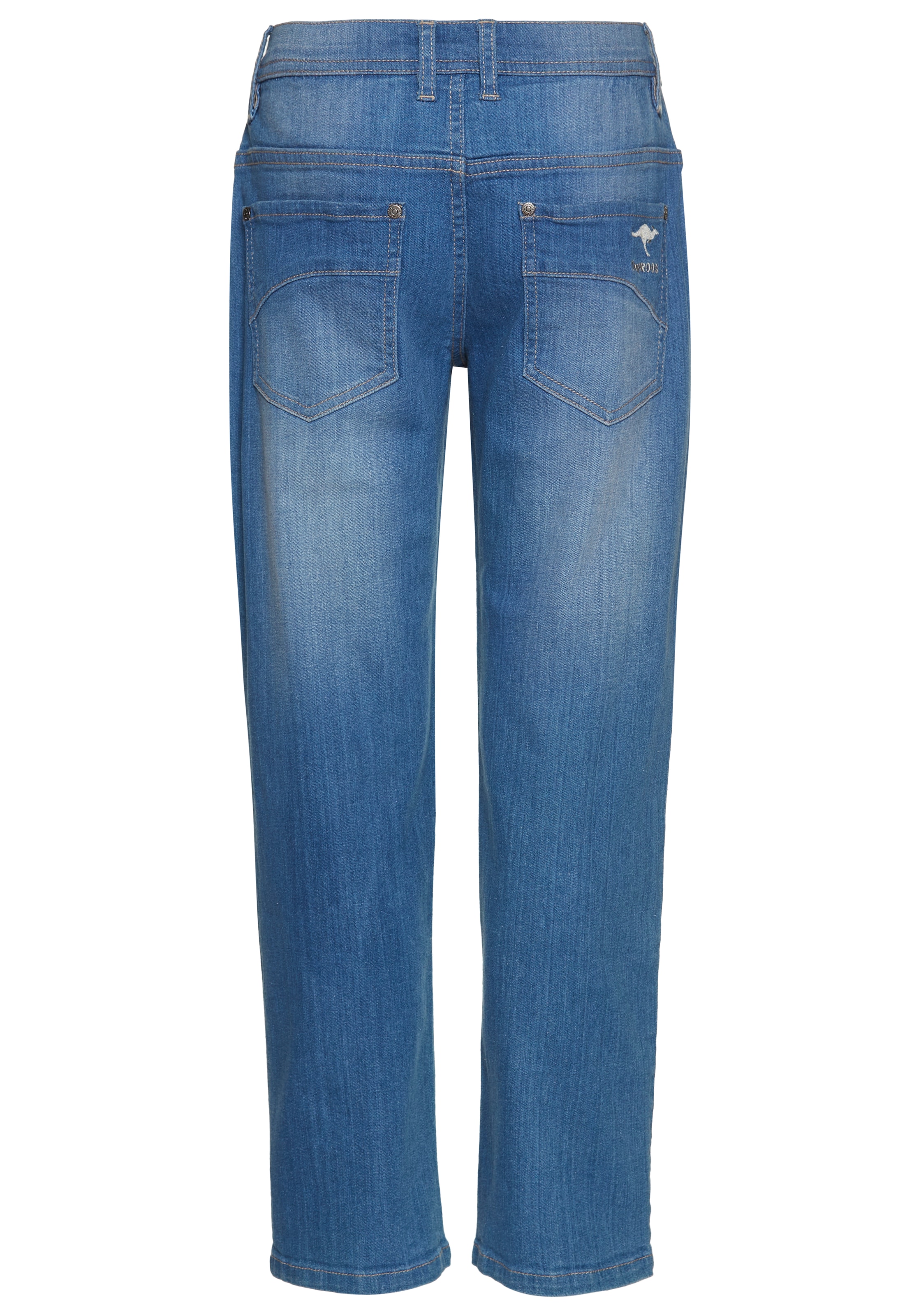 KangaROOS Loose-fit-Jeans »Jeans mit weitem Bein«, mit Logo-Stickerei