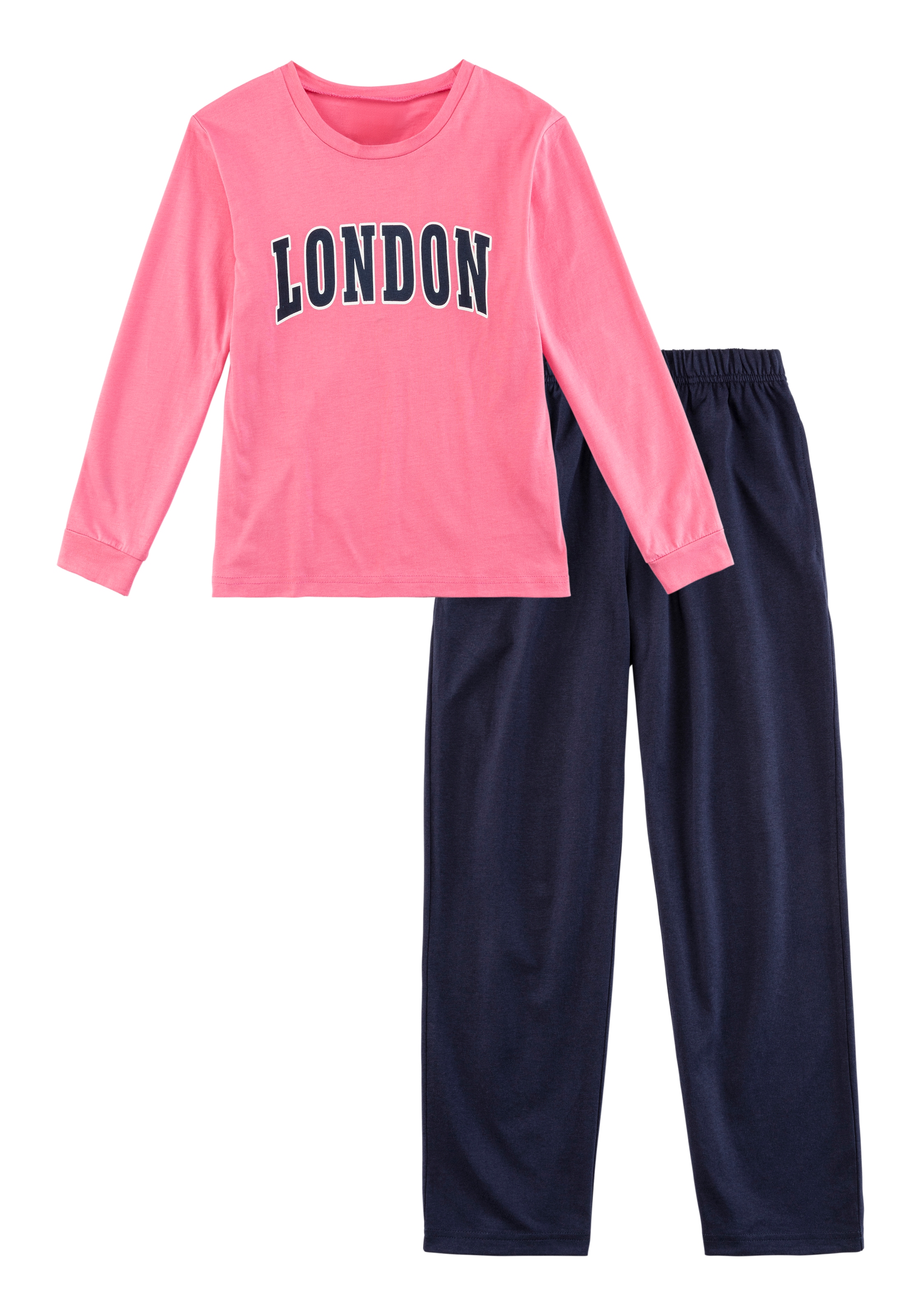 Pyjama, (2 tlg., 1 Stück), mit Oversize-shirt