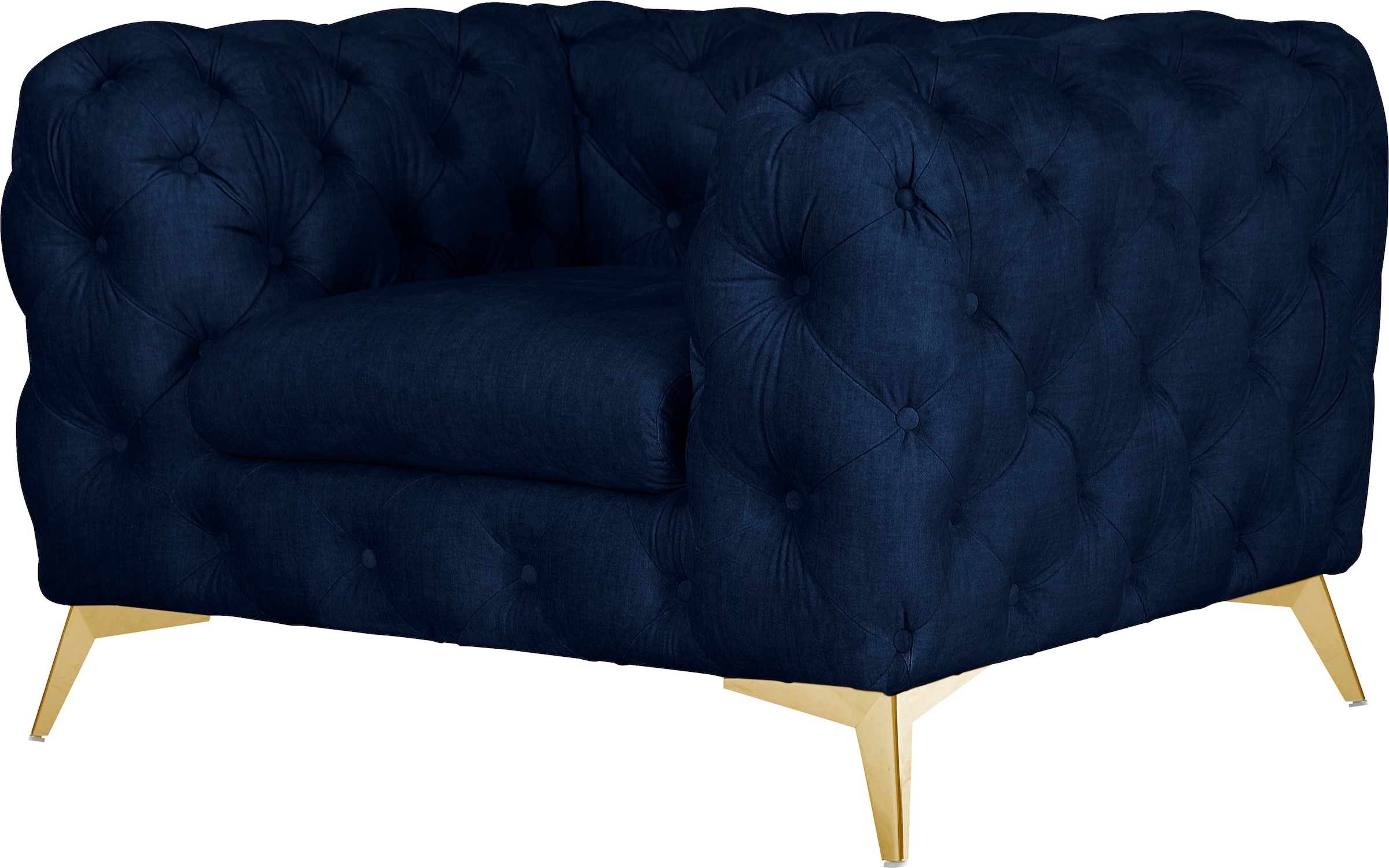 Leonique Chesterfield-Sessel »Glynis Sessel«, aufwändige Knopfheftung, moderne Chesterfield Optik, Fussfarbe wählbar