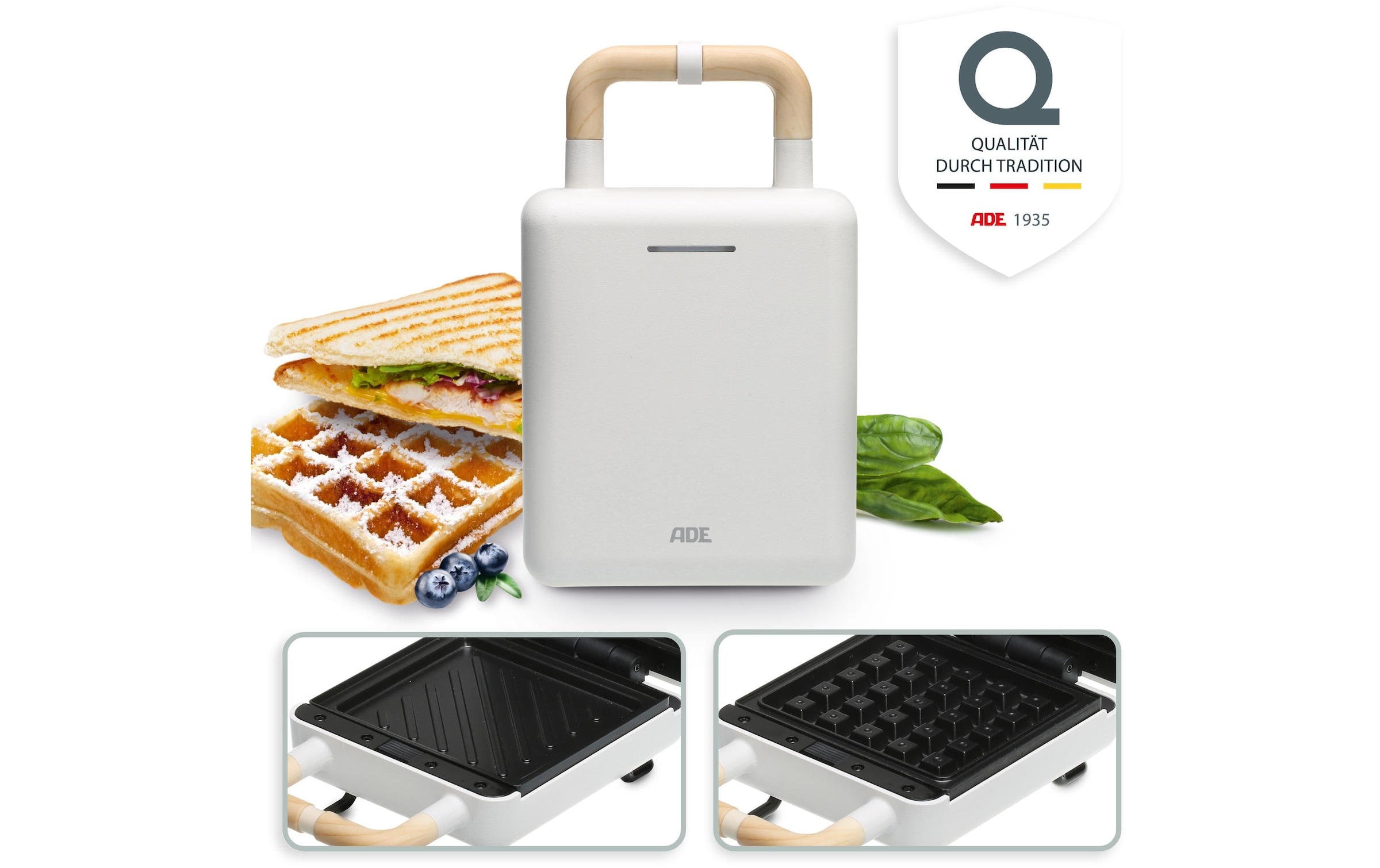 ADE Waffeleisen »Weiss«, 600 W