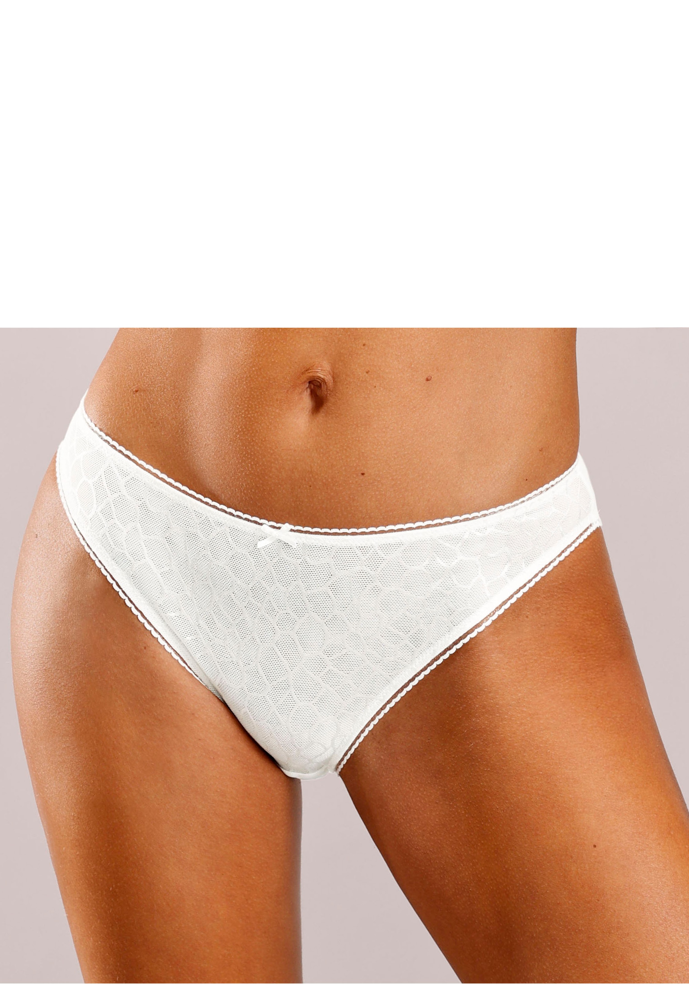 LASCANA Slip »Chiara« mit graphischem Netz-Muster