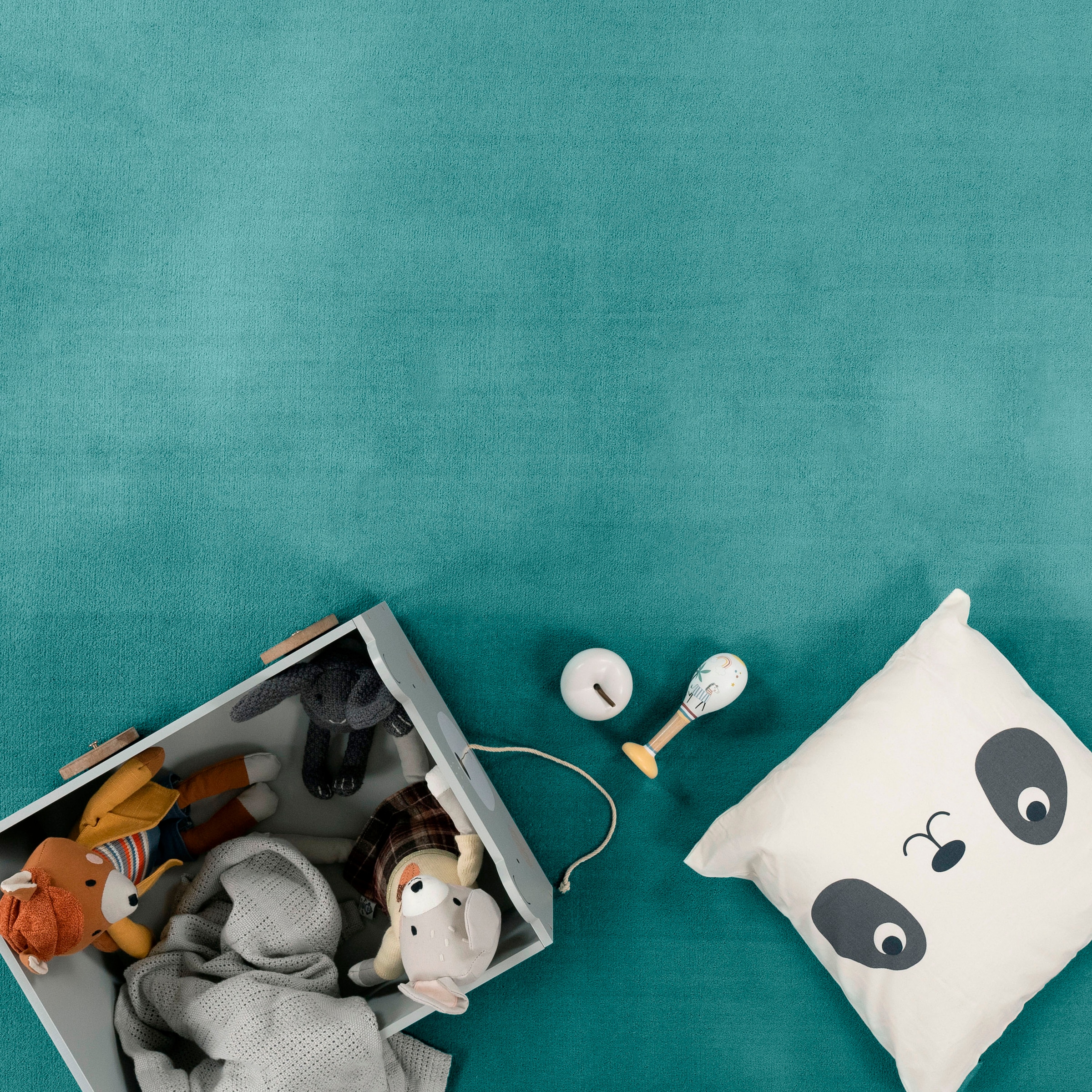 Paco Home Teppich »Tatami 475«, rechteckig, 24 mm Höhe, Kurzflor, Uni-Farben, mit Memory Foam, waschbar