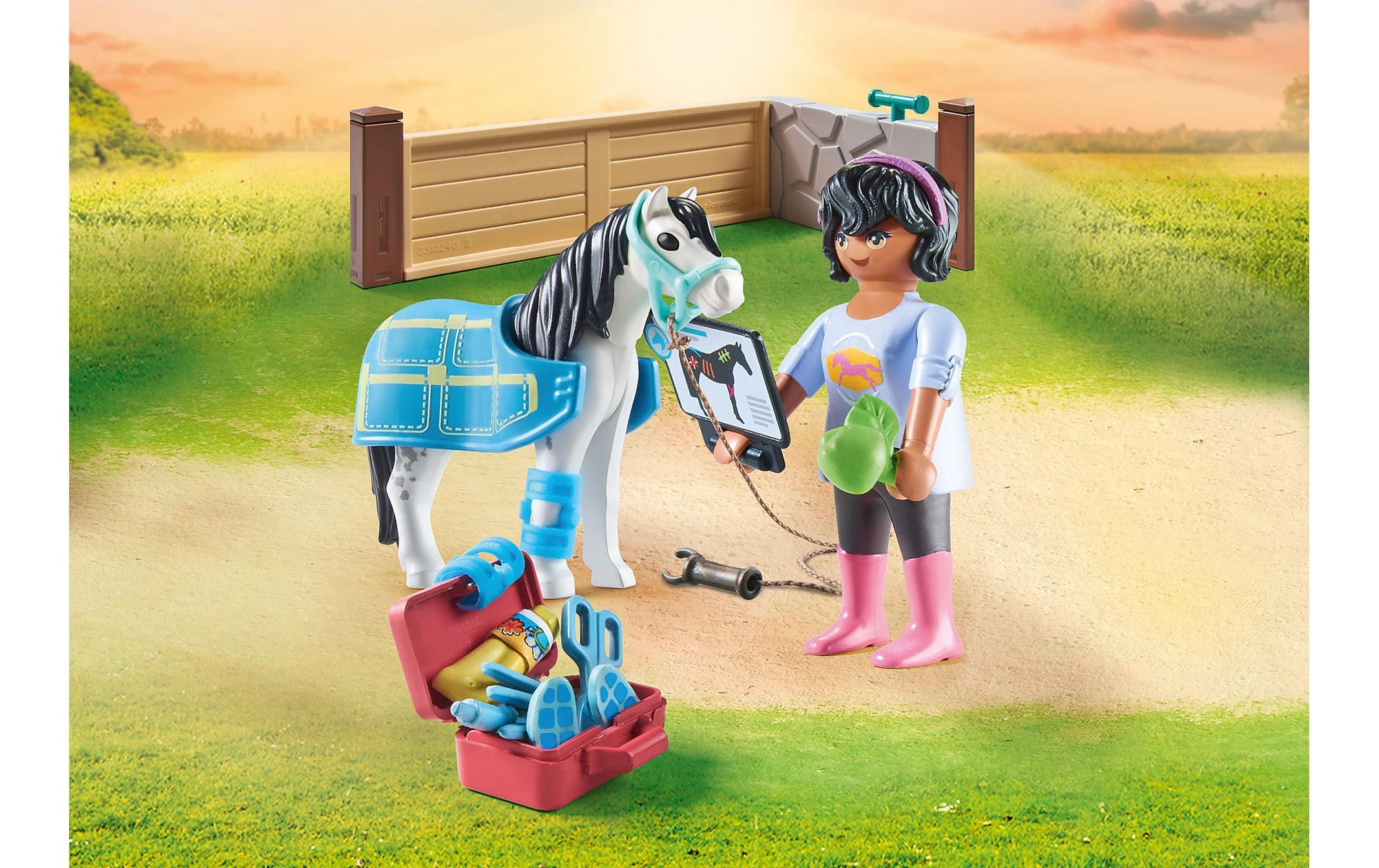 Playmobil® Spielbausteine »Horses of Waterfall Pferdetherapeutin 71497«, (27 St.)