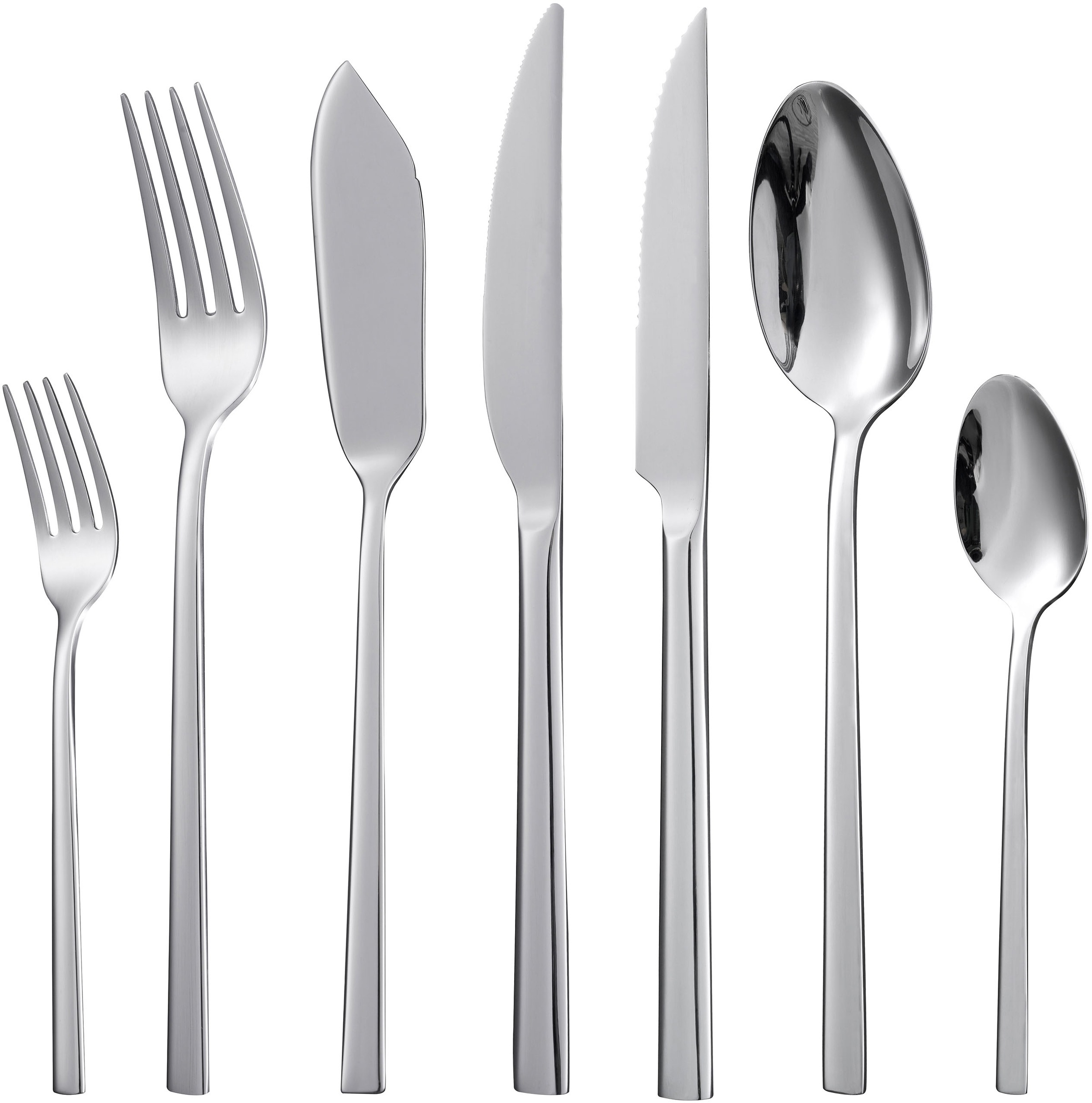 Hanseatic Besteck-Set "SMART, wahlweise in glänzender oder matter Optik" leichtes und minimalistisches Design