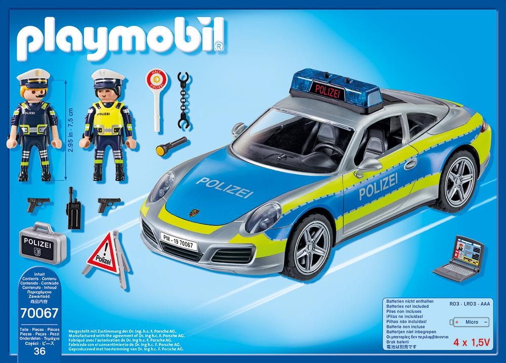 Playmobil® Konstruktions-Spielset »Porsche 911 Carrera 4S Polizei (70067), City Action«, (36 St.), Made in Germany