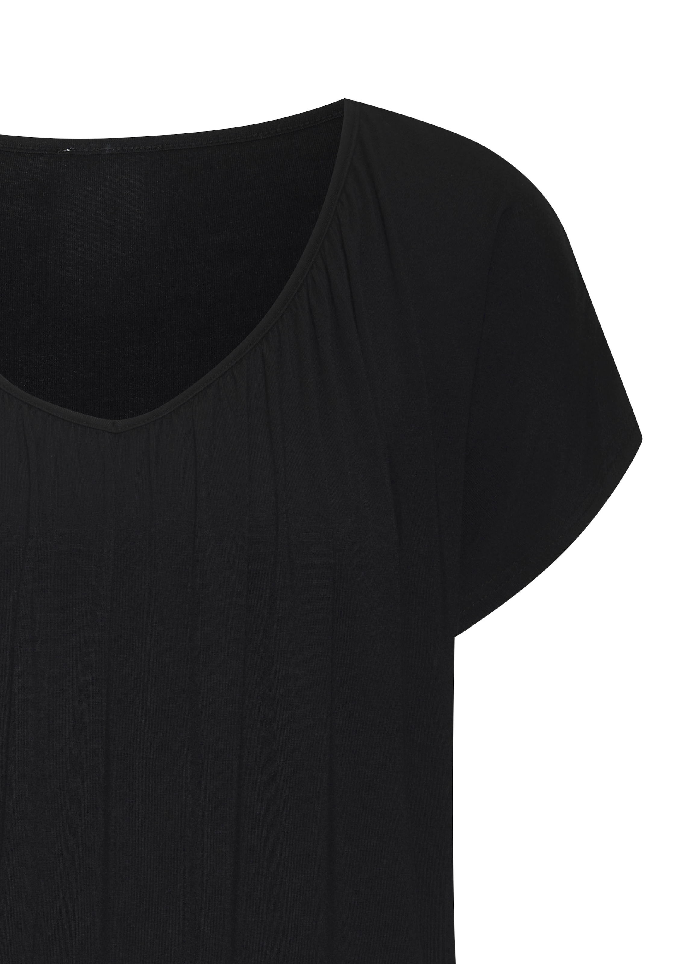LASCANA Kurzarmshirt, (1 tlg.), mit Gummizug am Bund