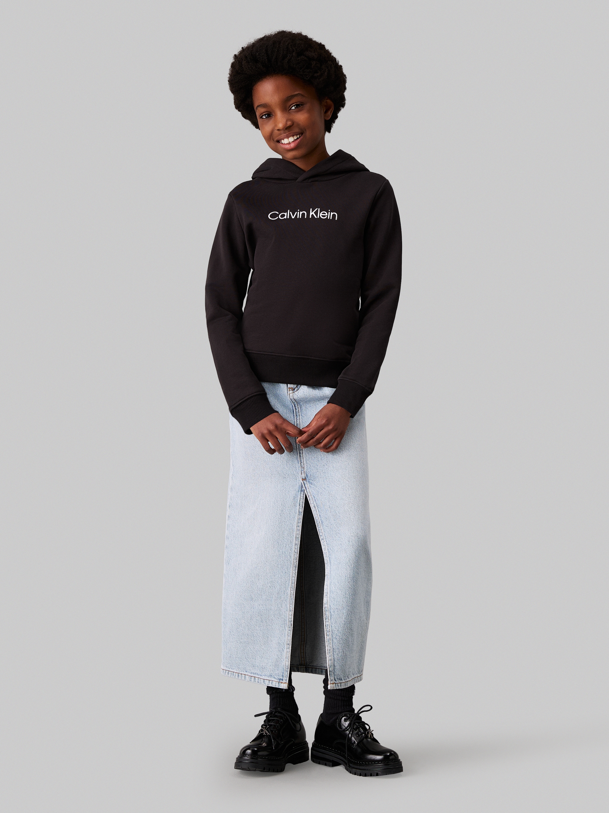 Calvin Klein Jeans Kapuzensweatshirt »Inst. Logo Reg. Terry Hoodie«, für Kinder bis 16 Jahre und mit Logoschriftzug