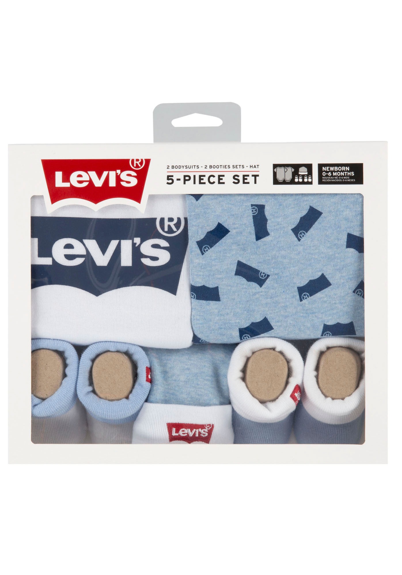 Levi's® Kids Kurzarmbody »Neugeborenen-Geschenkset BATWING 5PC SET«, UNISEX