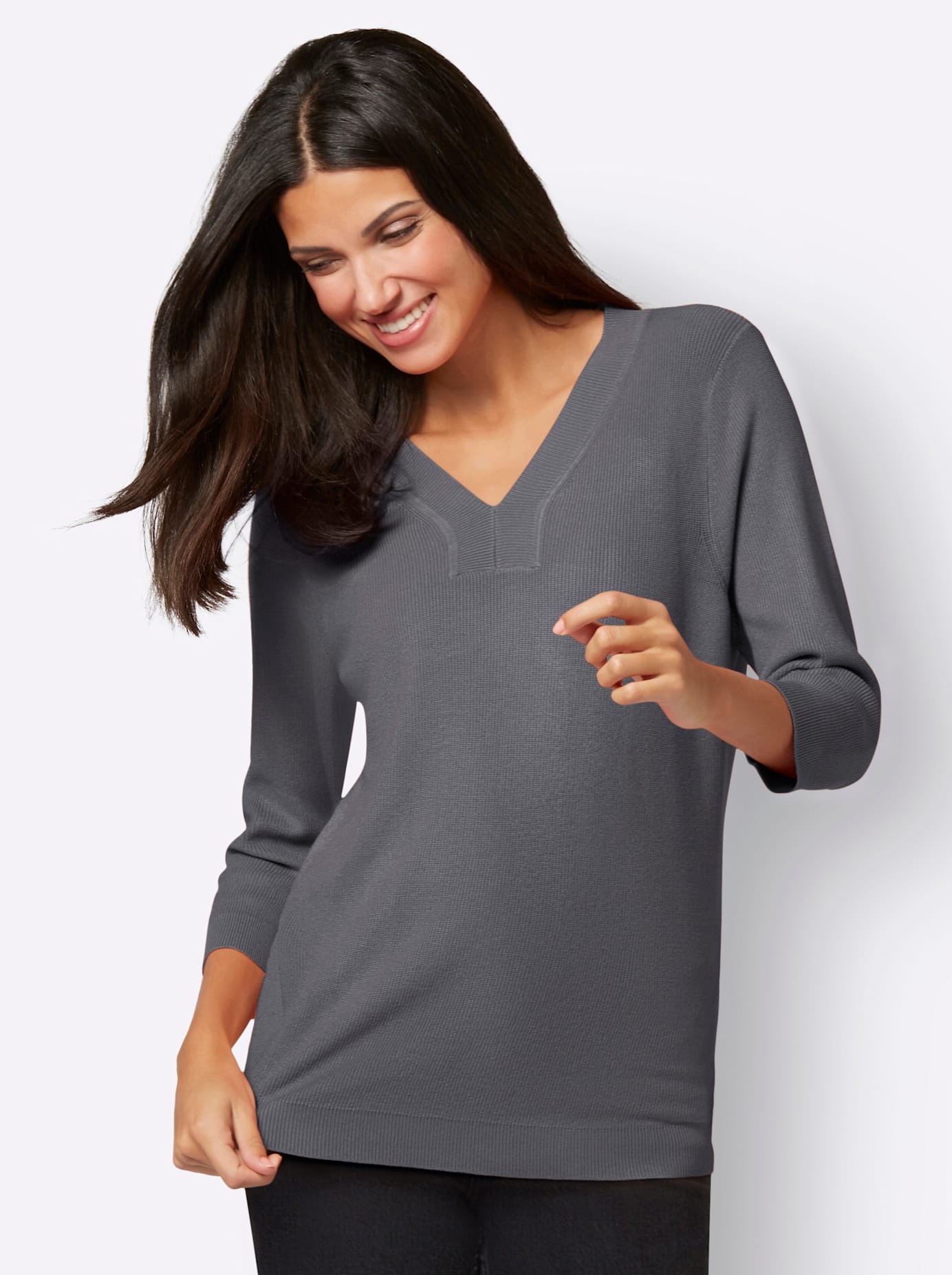 Classic Basics 3/4 Arm-Pullover »V-Pullover«