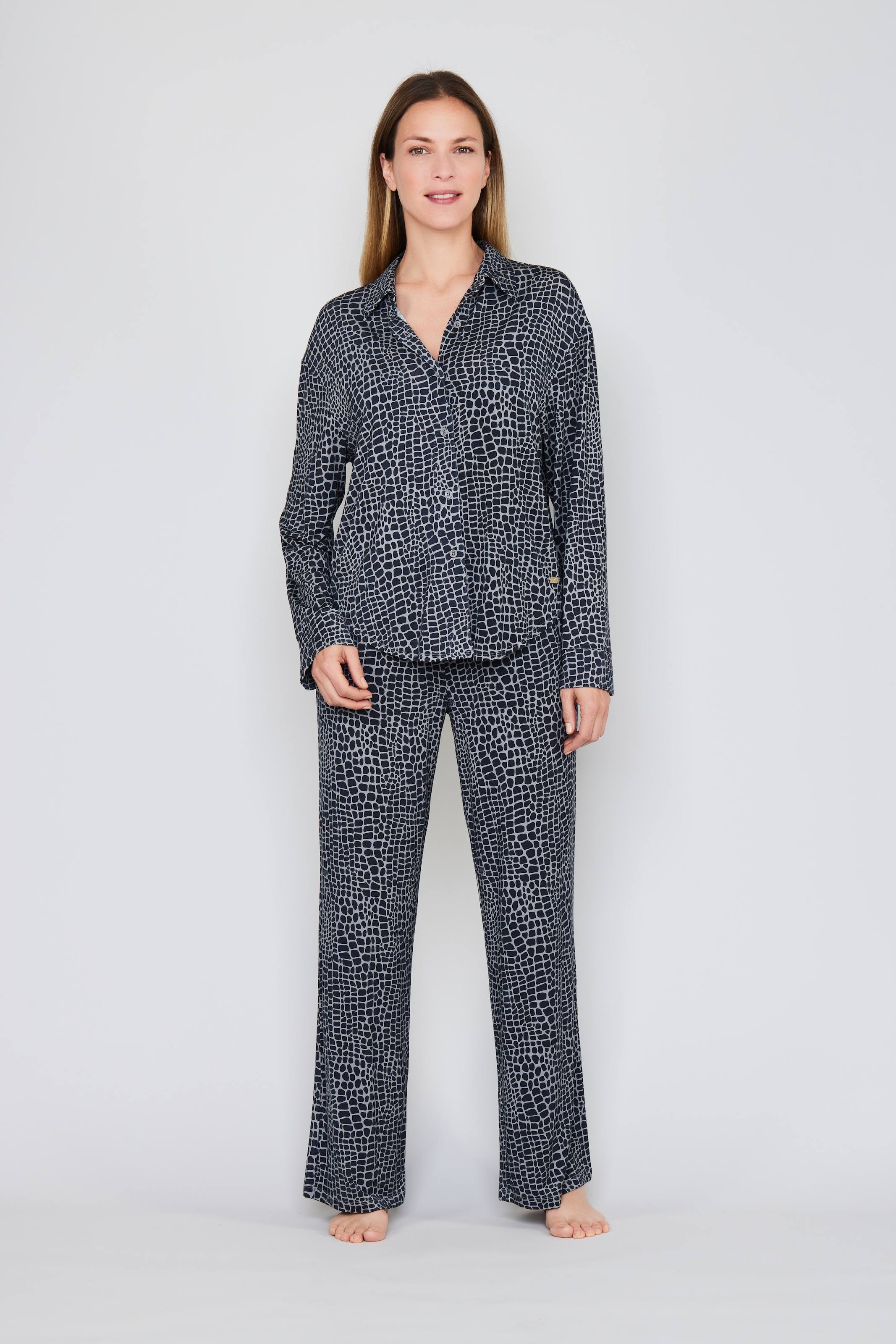 JOOP! Pyjamaoberteil »Luxe Modal Printed«