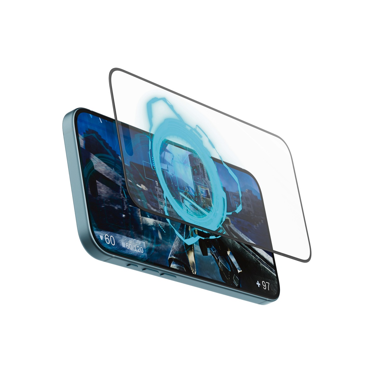PanzerGlass Displayschutzglas »Gaming Screen Protection«, für Apple iPhone 16 Plus-Apple iPhone 15 Plus, Displayschutzfolie, Schutzfolie, Bildschirmschutz, kratz- & stossfest