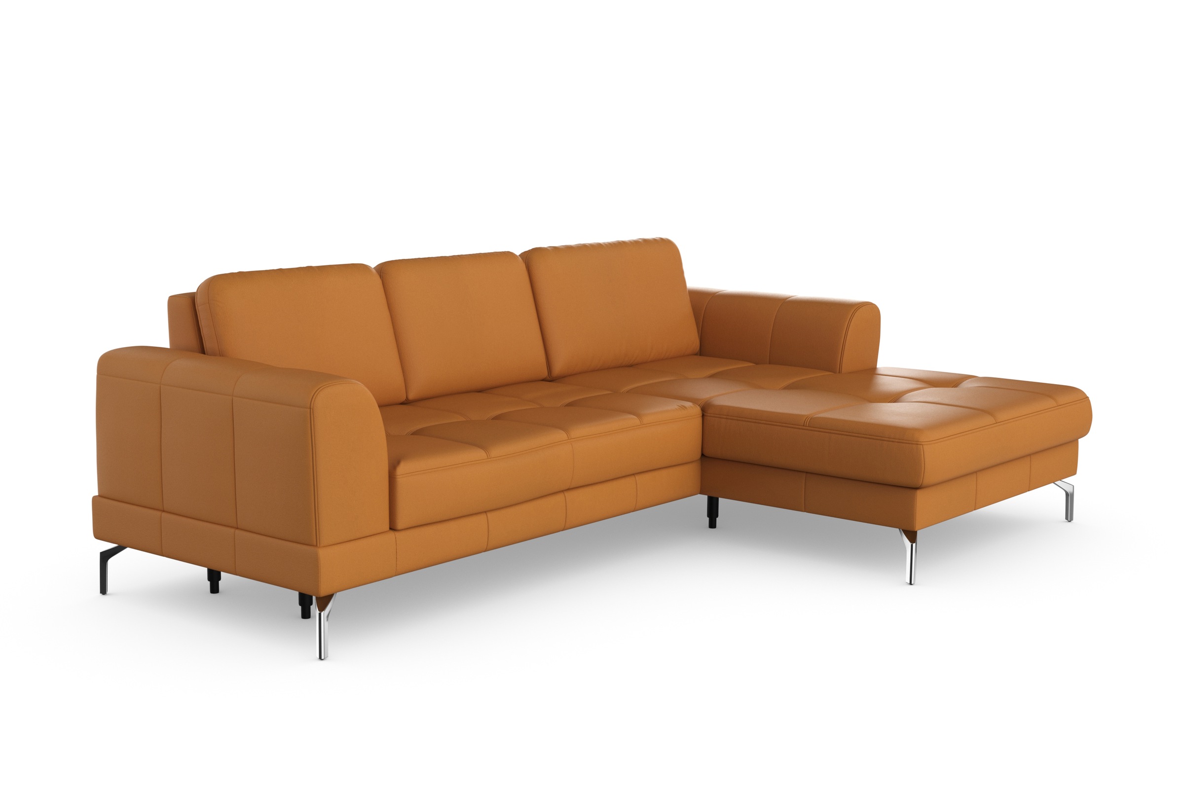 sit&more Ecksofa »Bendigo L-Form«, inklusive Sitztiefenverstellung, Bodenfreiheit 15 cm, 2 Fussfarben