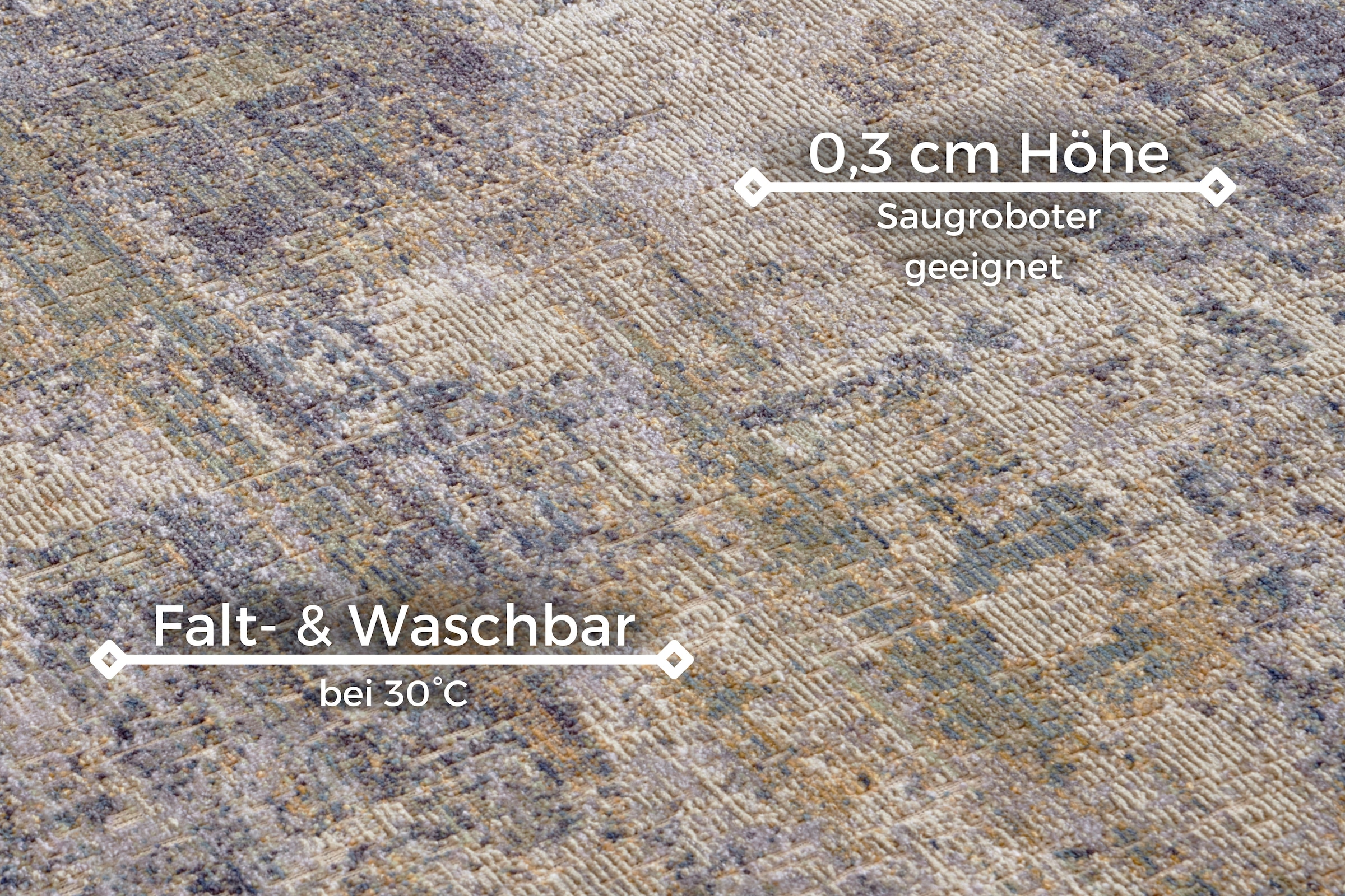 NORTHRUGS Teppich »Gizeh«, rechteckig, 3 mm Höhe, In-& Outdoor, Läufer, Wetterfest, Balkon, Wohnzimmer, Orient