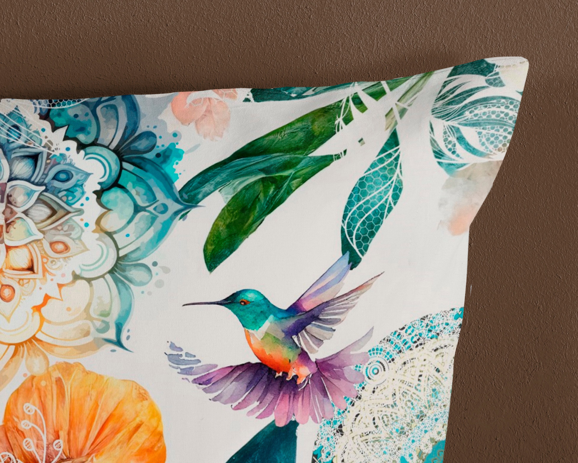 hip Wendebettwäsche »BERNICE«, Mako-Satin, 135x200, Reissverschluss, Wendeoptik, Mandala, Blumen, Weiss