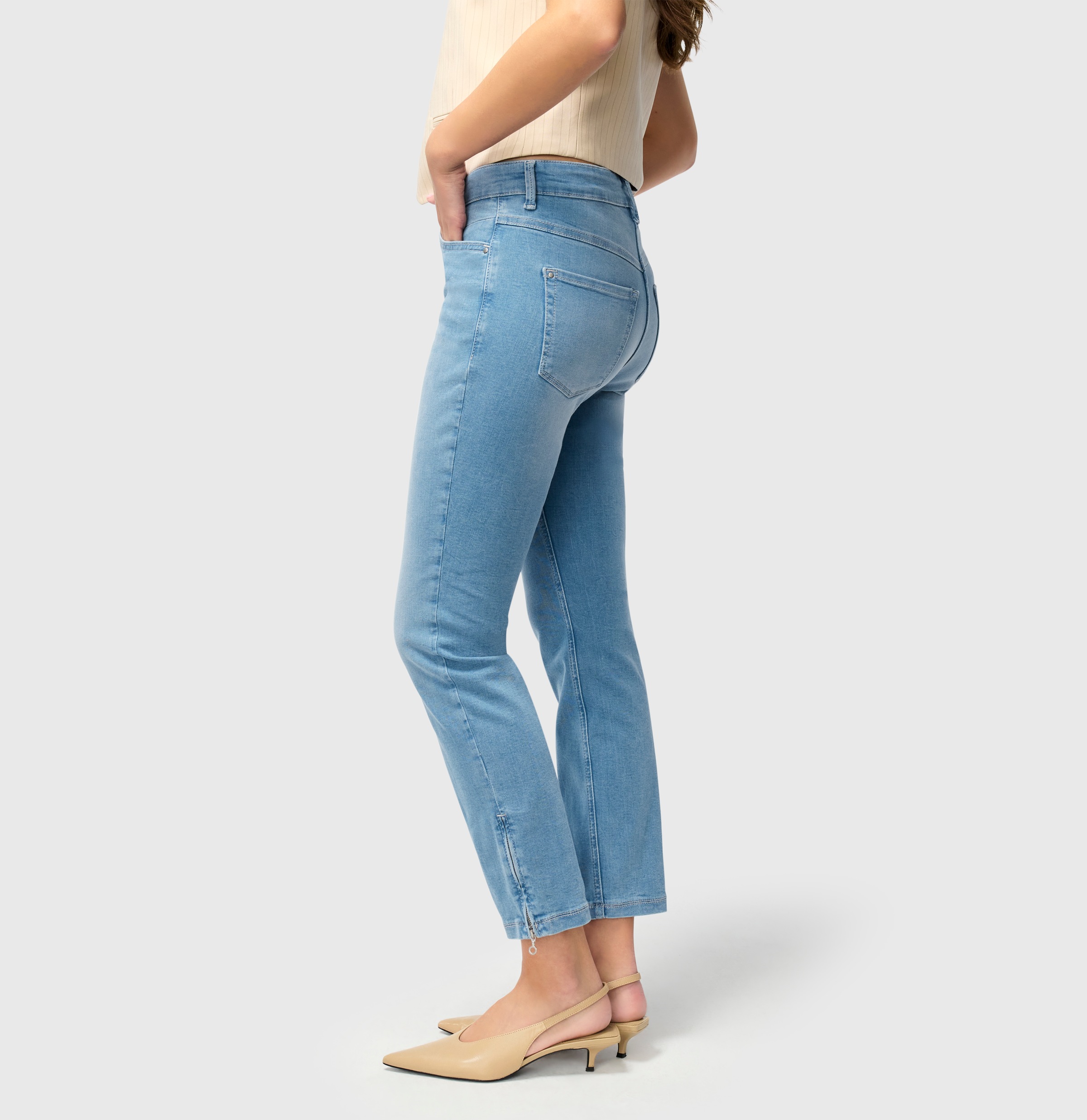 MAC 7/8-Jeans »Dream Chic«, verkürzte Form mit Reissverschluss