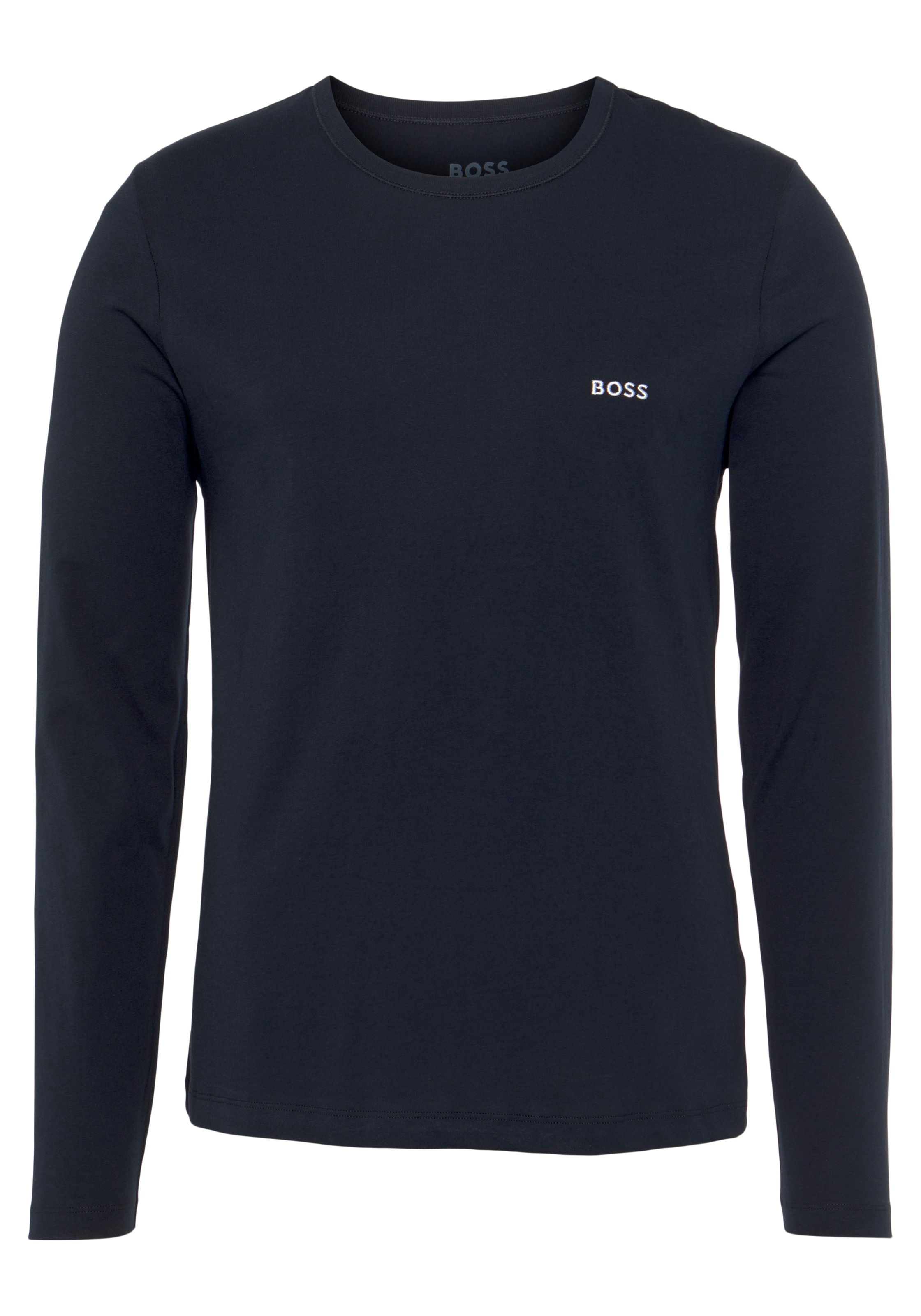 BOSS Langarmshirt »longsleeve-Shirt R-Neck Classic COTTON 3pcs/pack«, (3 tlg.), mit BOSS Logo-Schriftzug