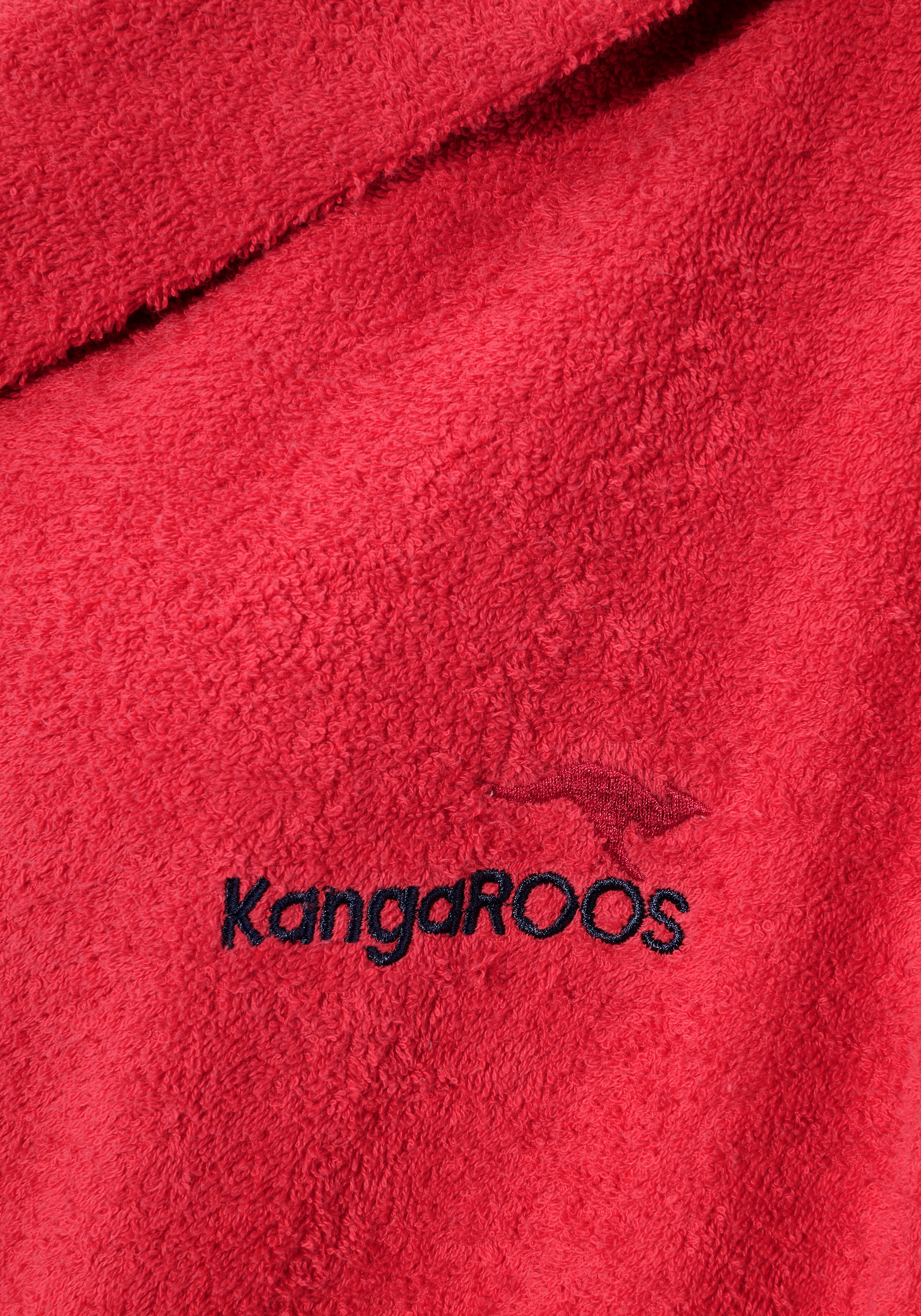 KangaROOS Unisex-Bademantel »Cassidy, für Damen & Herren, Standardlänge & Überlänge«, (1 St.), mit Taschen, Männer und Frauen, Baumwolle, Reise, Hotel, Sauna, S-3XL