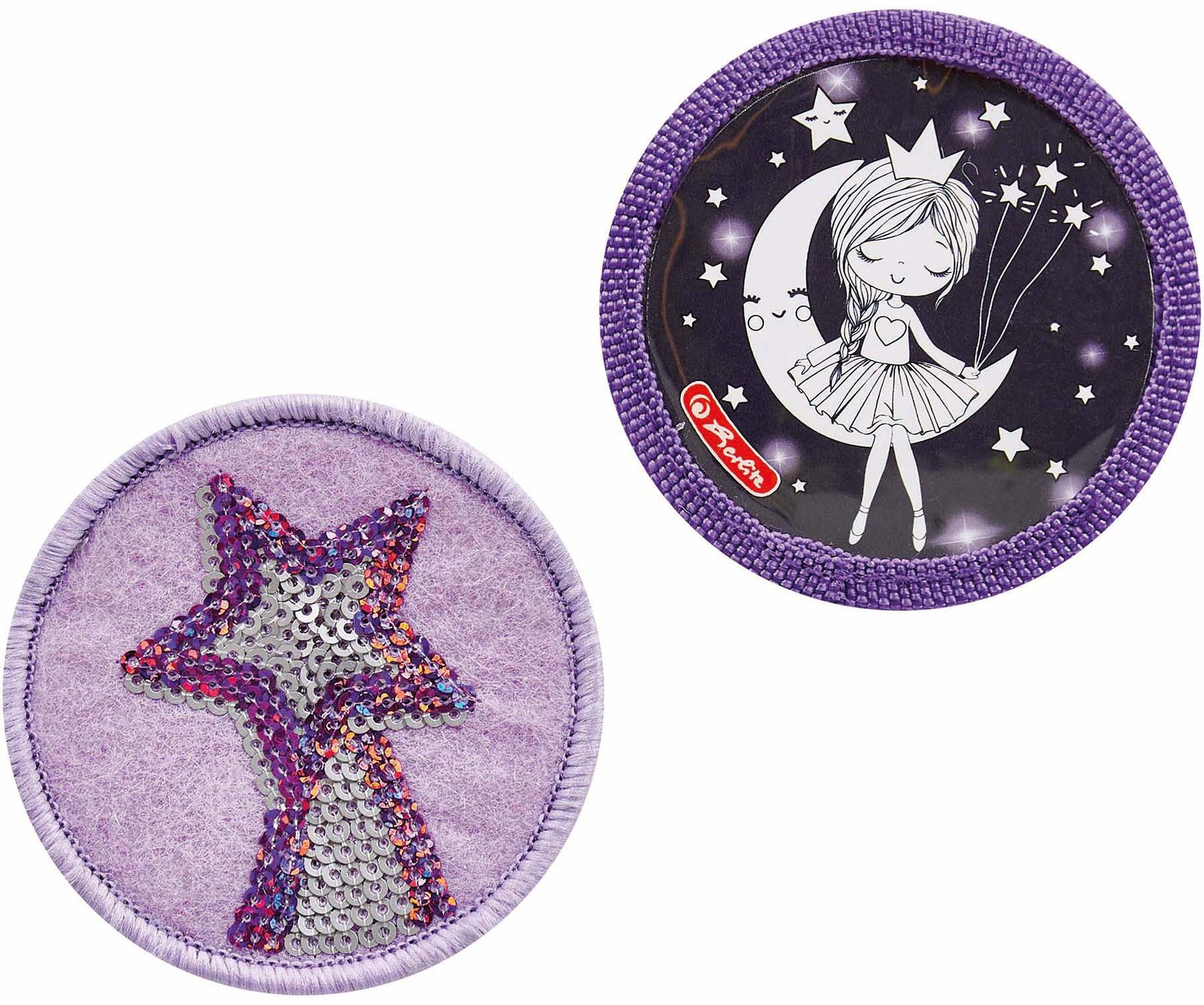 Herlitz Schulrucksack »SoftLight Plus, Space Girl«, Reflektoren-Floureszierende Flächen, mit 2 abnehmbaren Applikationen