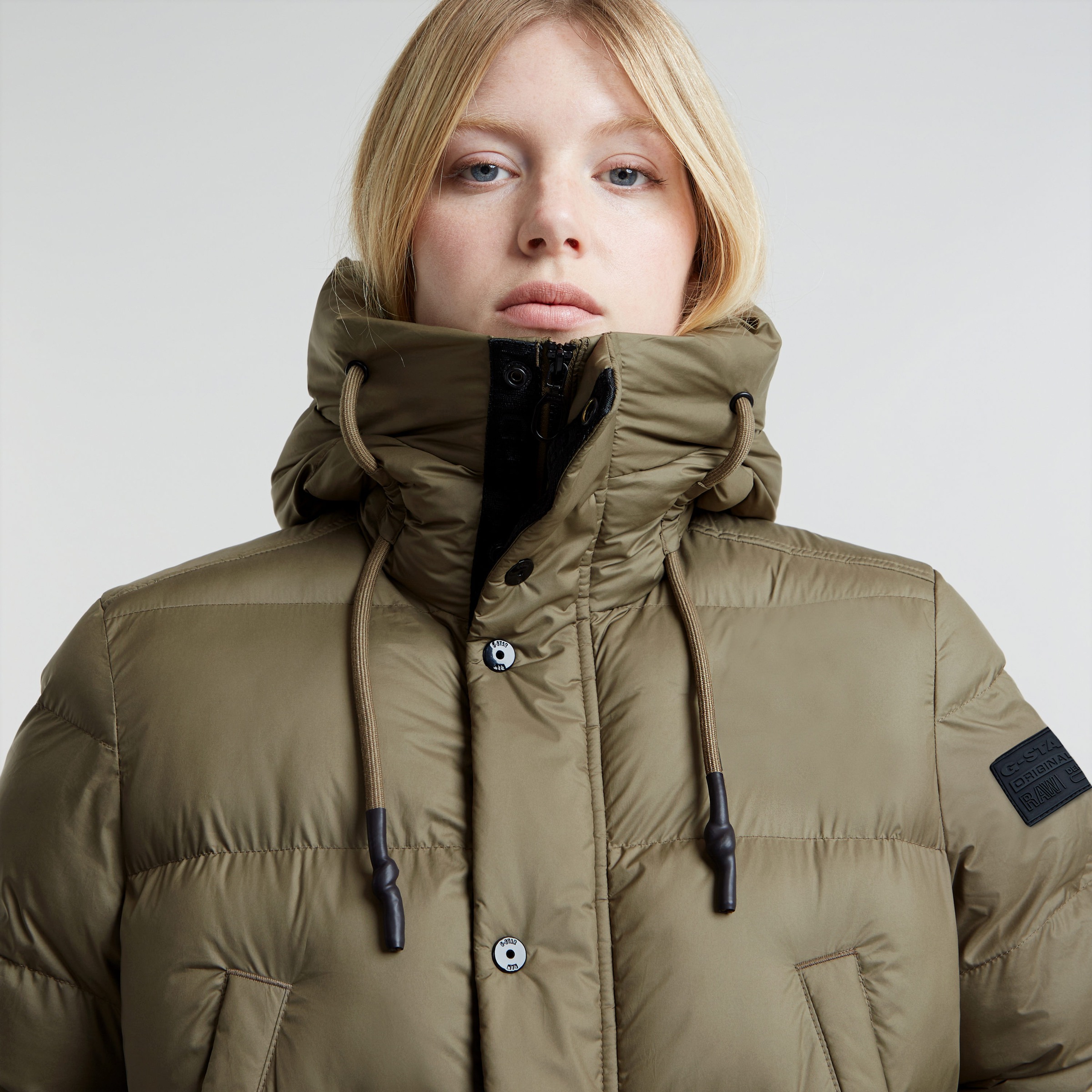 G-STAR Steppjacke »Whistler Long Puffer«, mit Kapuze, mit zusätzlichem Kordelzug innen