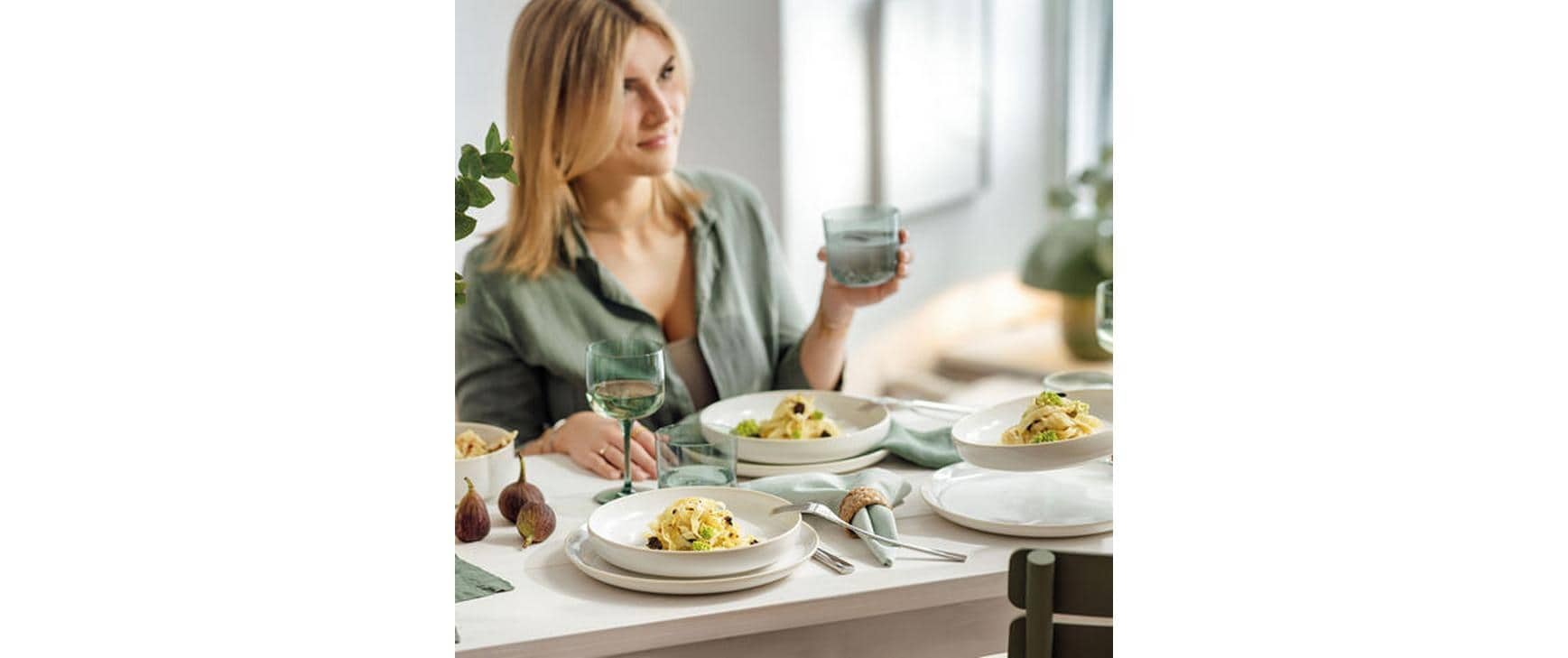 Villeroy & Boch Speiseteller »Crafted Cotton Ø 26 cm, 6 Stück,Weiss«