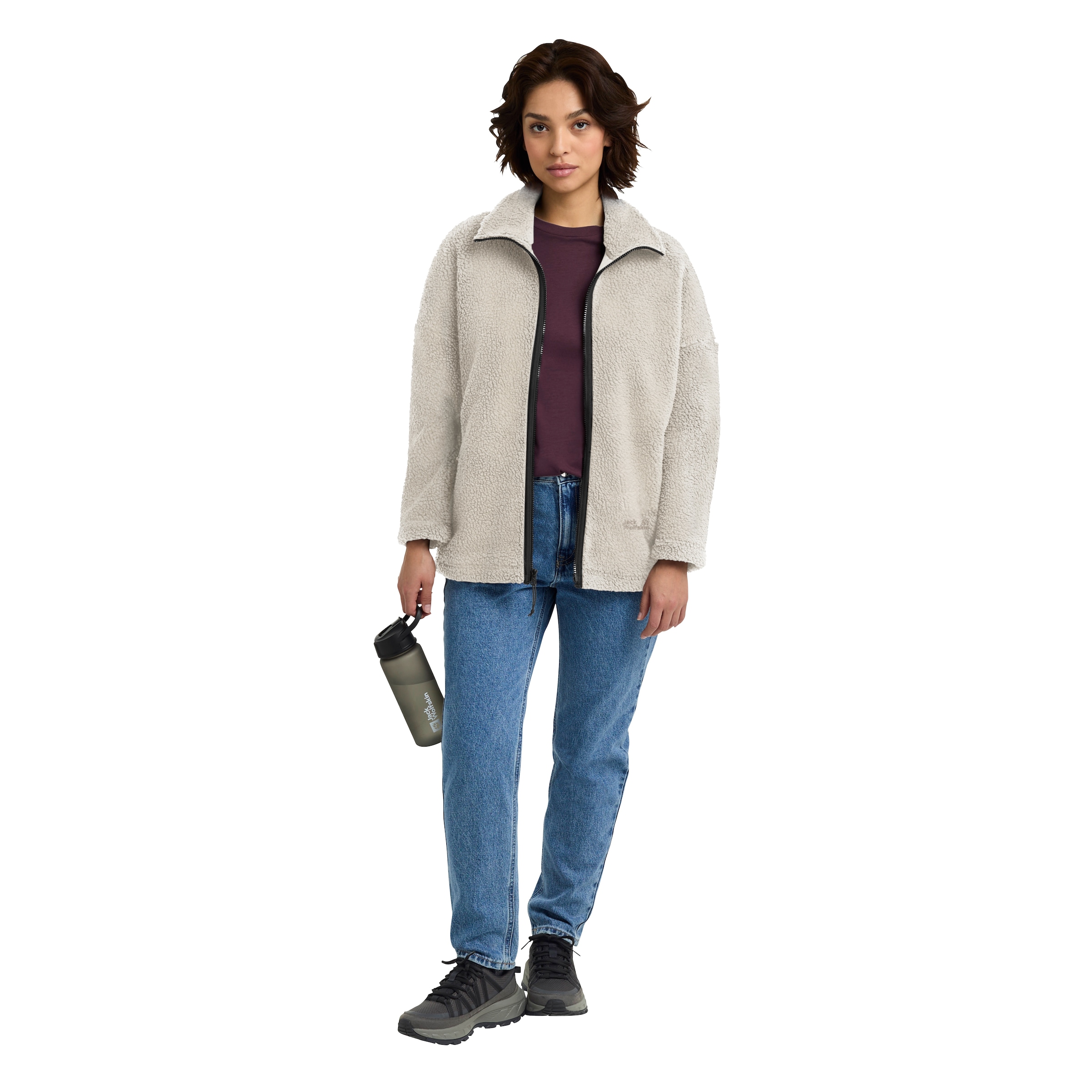 Jack Wolfskin Fleecejacke »STONE LITE JKT W«, Winddicht, atmungsaktiv, Übergangsjacke