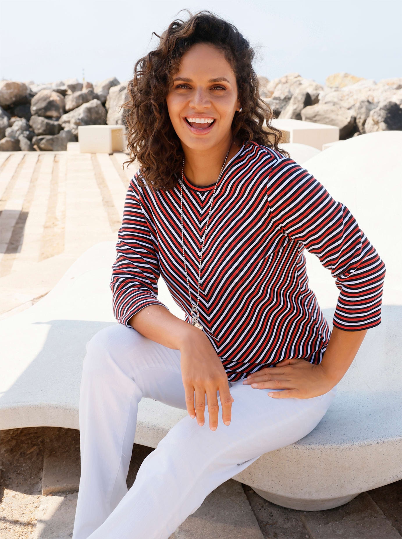 Casual Looks 3/4-Arm-Shirt »Rundhals-Shirt« 1 tlg.
