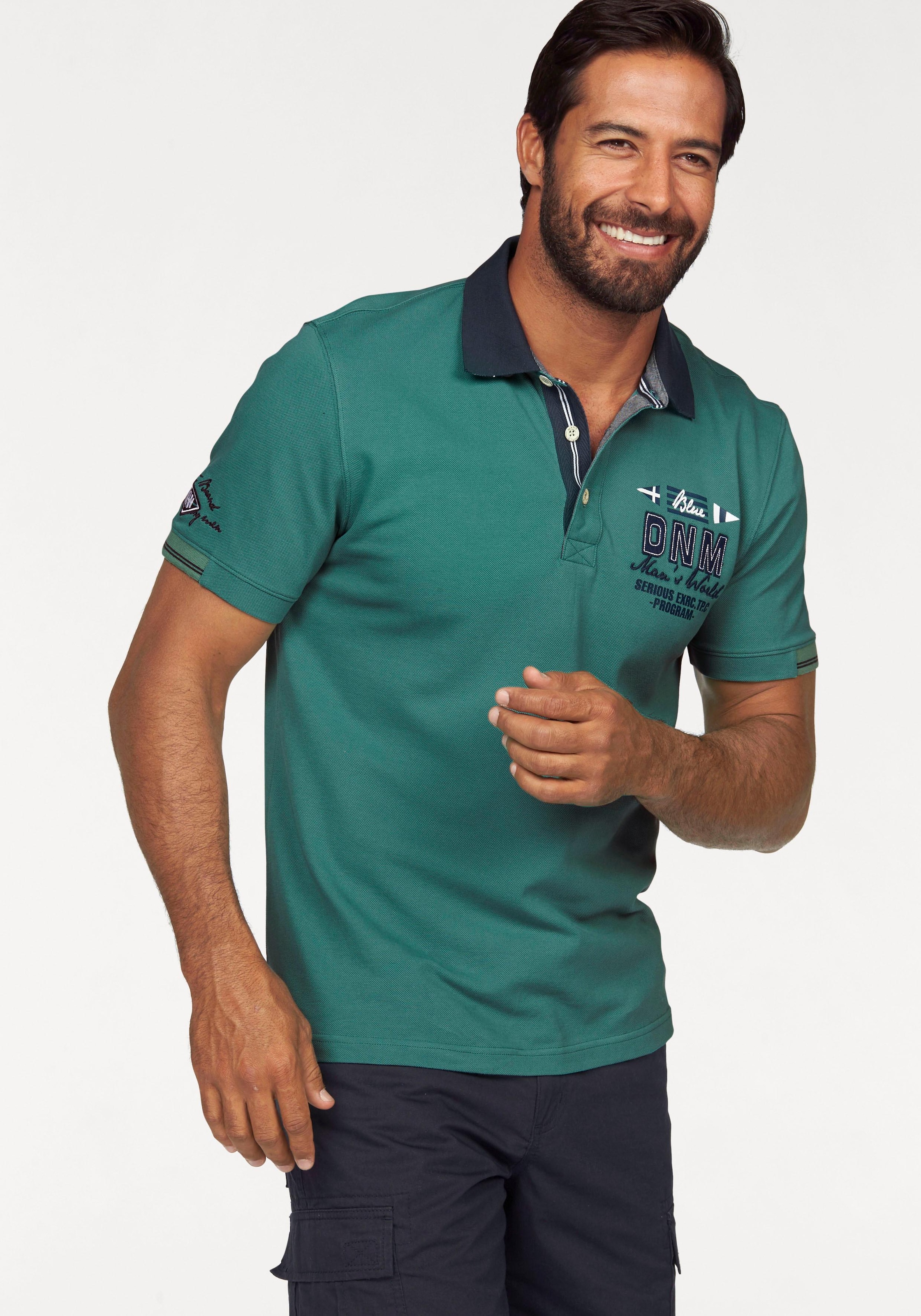 in Piqué-Qualität Man\'s Kontrastkragen Poloshirt, online Jelmoli-Versand kaufen World mit |