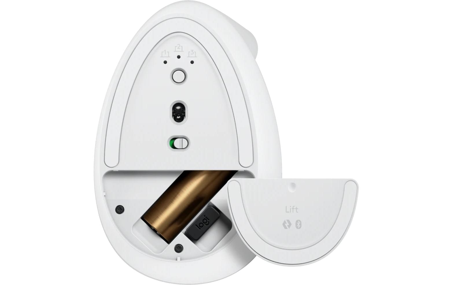 Logitech ergonomische Maus »Maus Lift Off-white«, kabellos