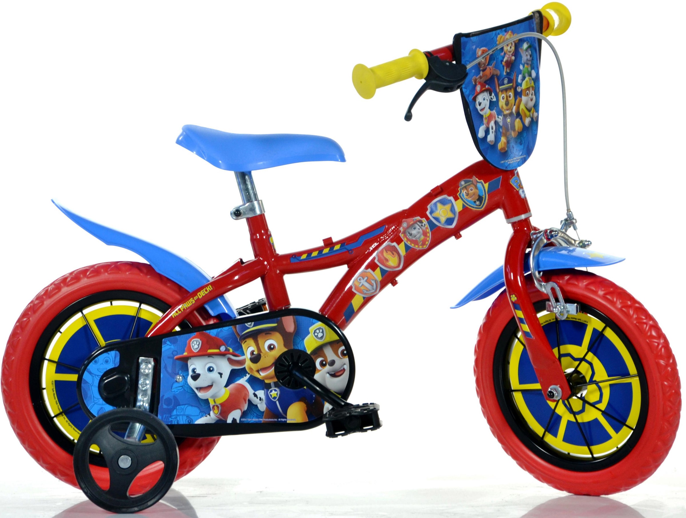 Dino Kinderfahrrad »Paw Patrol 12 Zoll«, 1 Gang, mit Stützrädern, Trinkflasche und Frontschild