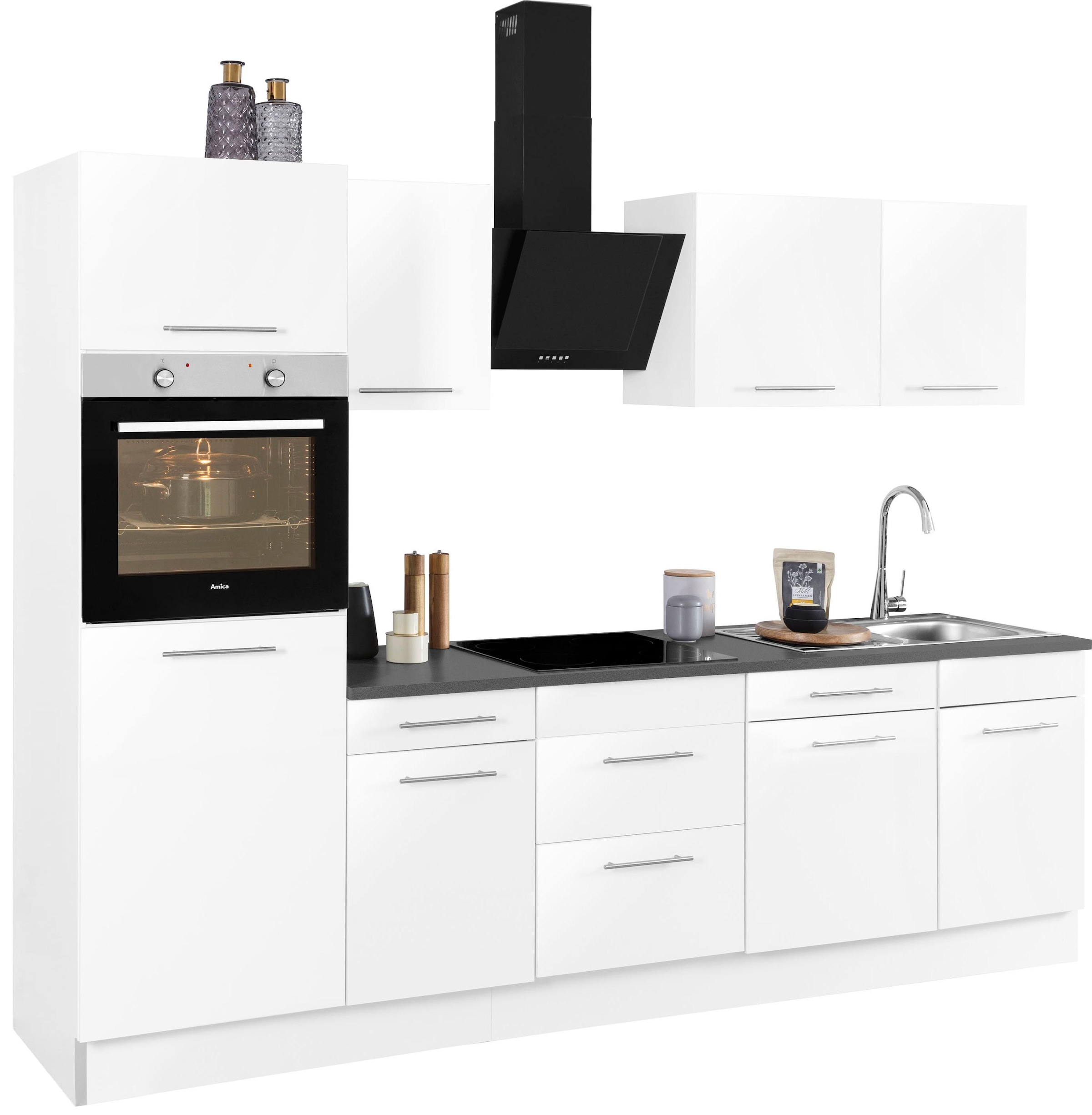 ❤ wiho Küchen Küchenzeile »Ela«, Breite 280 cm, Soft-Close-Funktion,  höhenverstellbare Füsse bestellen im Jelmoli-Online Shop
