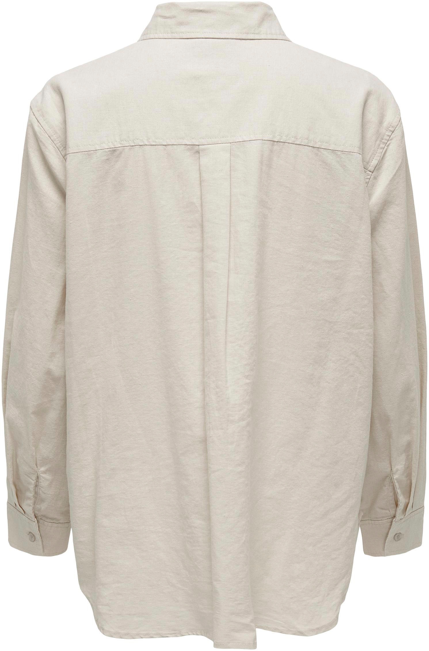 ONLY Longbluse »ONLTOKYO L/S LINEN BLEND SHIRT«, mit Leinen