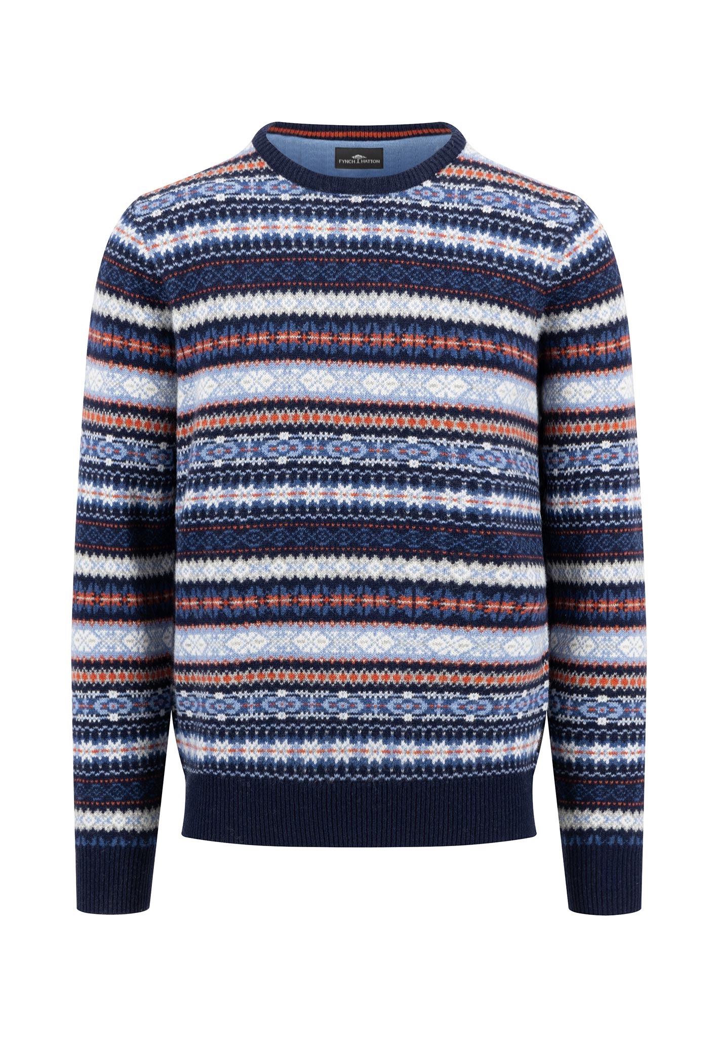 FYNCH-HATTON Strickpullover mit Intarsien Muster