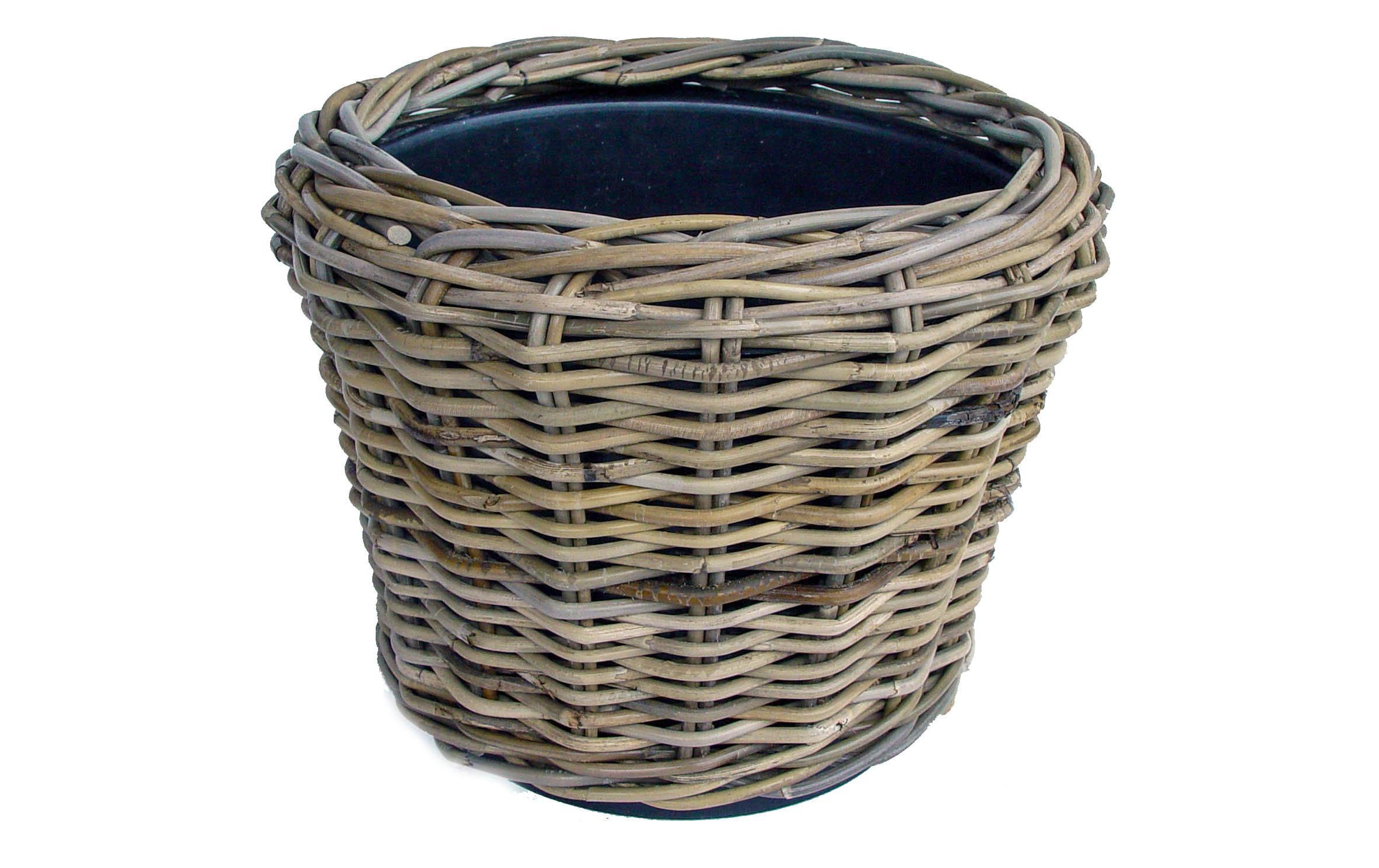 Blumentopf »Jaco Drypot rund Natur«, Material: Plastik, Rattan