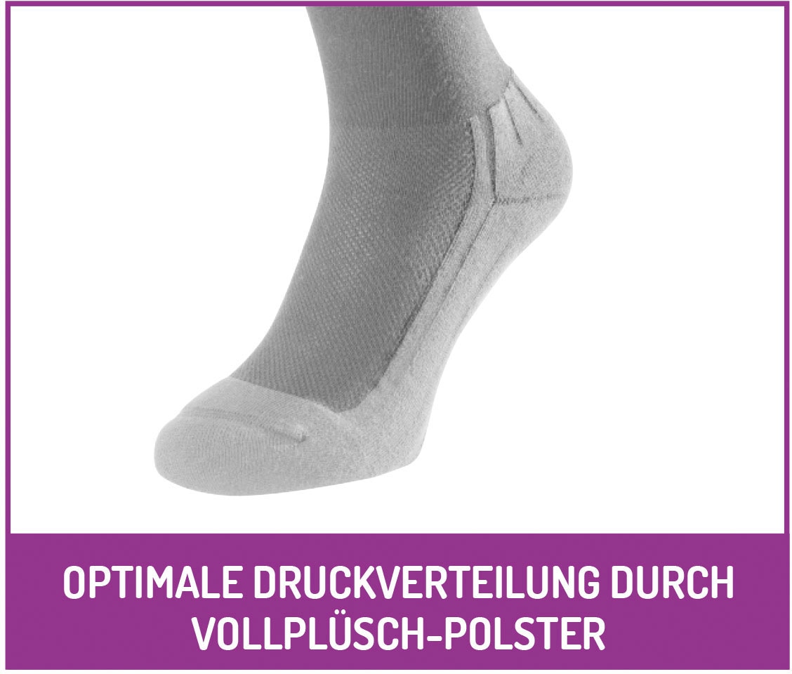 Fussgut Diabetikersocken »Venenfeund Sensitiv Socken mit Airchannel Fussbelüftung«, (2 Paar), verstärkte Fusspolsterung, weiter Bund, kein Druck