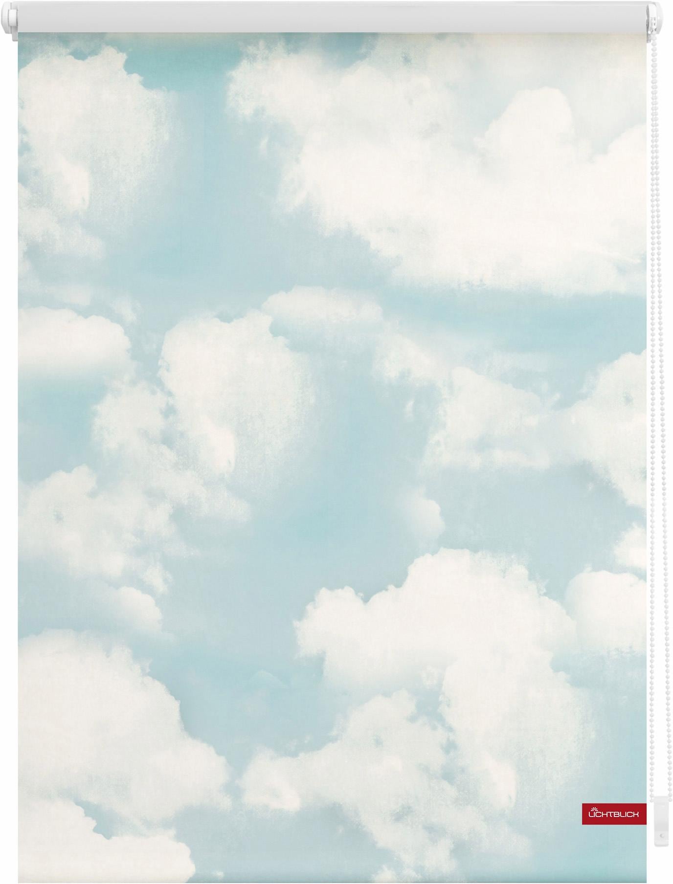 LICHTBLICK ORIGINAL Seitenzugrollo Bohren, bedruckt Wolken«, bestellen | ohne online freihängend, Lichtschutz, Jelmoli-Versand Motiv »Klemmfix
